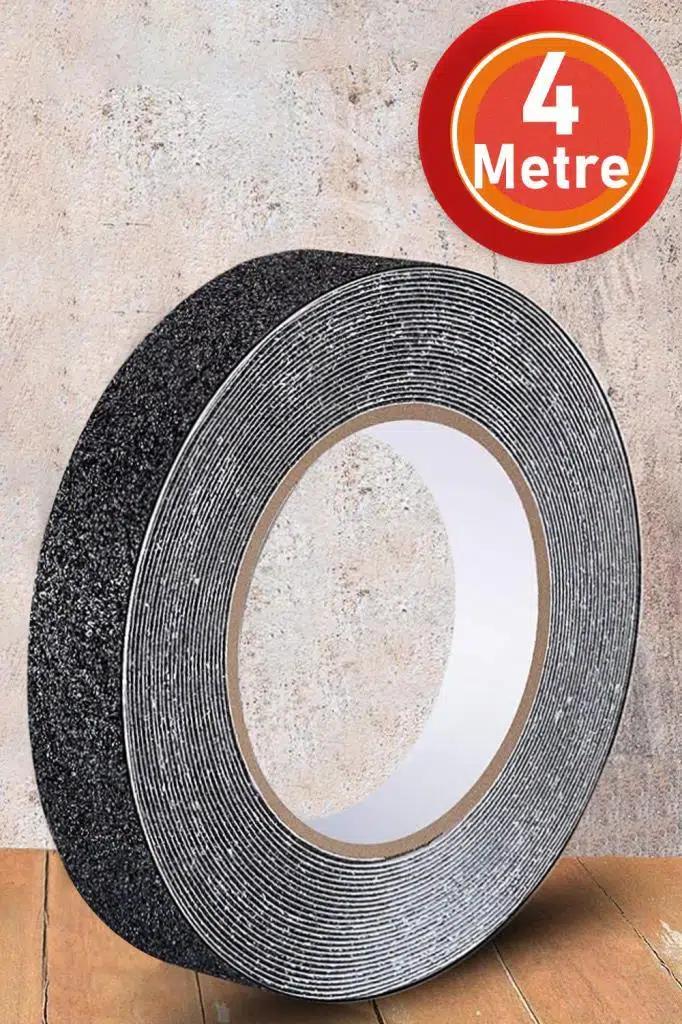 4 Mt Bondit Siyah Yapışkanlı Kaygan Zemin Basamak Merdiven Kaydırmaz Bant 25mm 