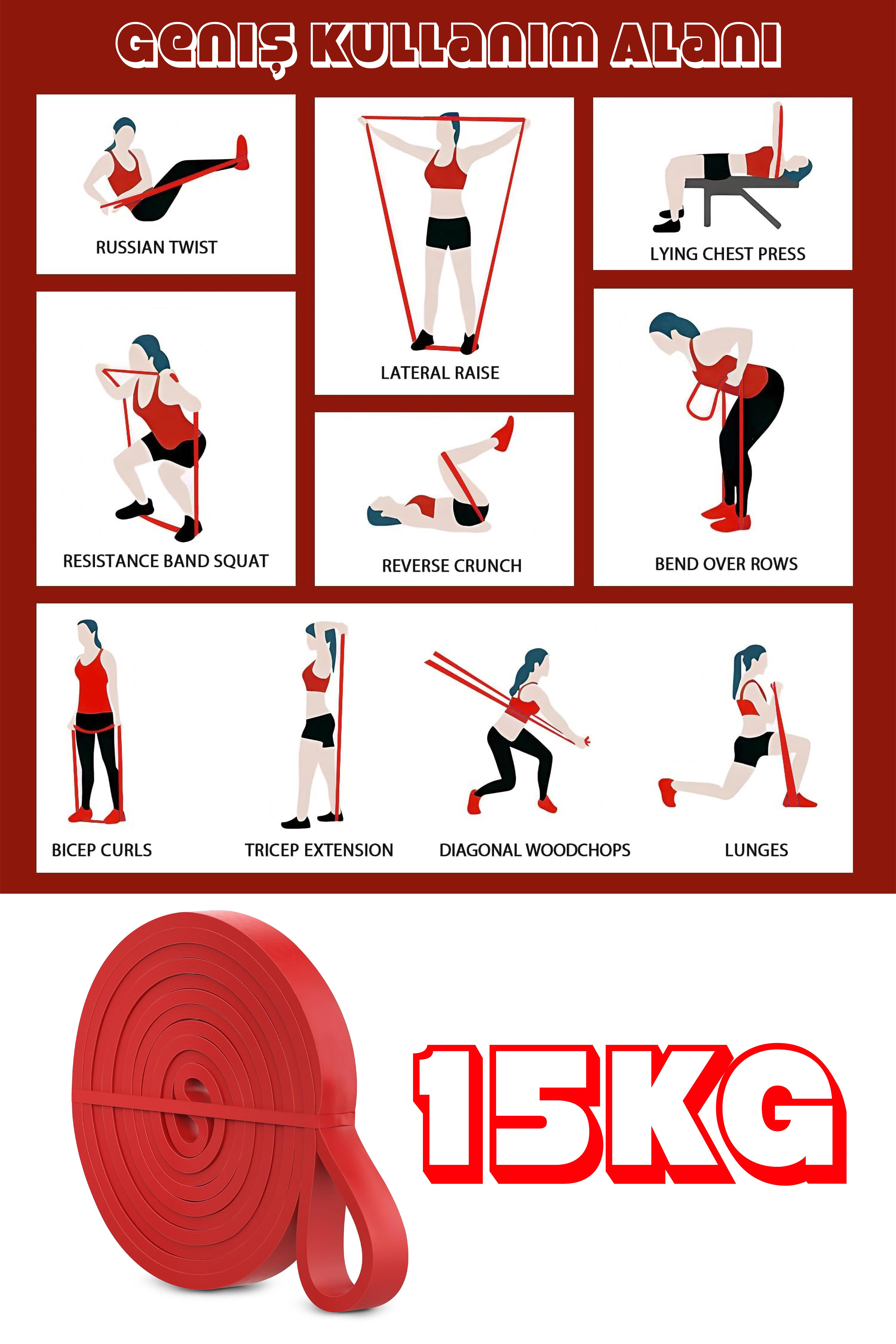 15KG Barfiks Lastiği Gym Resistance Band Antrenman Kas Geliştirme Bandı Kırmızı (Orta Sert) 15KG Barfiks Lastiği Gym Resistance Band Antrenman Kas Geliştirme Bandı Kırmızı (Orta Sert)