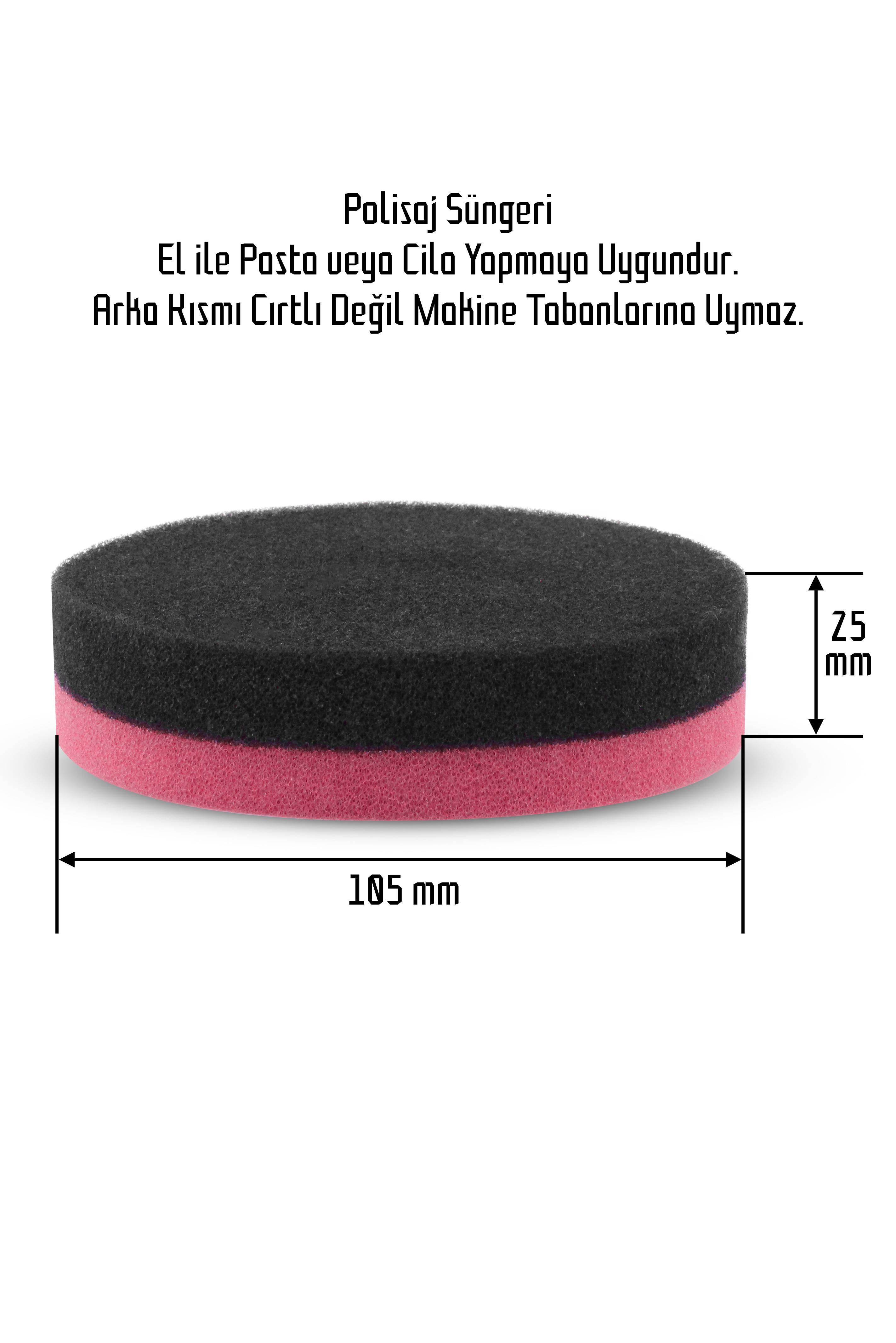 2`li Polisaj Süngeri Pasta Cila Yünü Polisaj Postu Elyaf El Polisaj Pedi Mor-Siyah 105mm 2`li Polisaj Süngeri Pasta Cila Yünü Polisaj Postu Elyaf El Polisaj Pedi Mor-Siyah 105mm