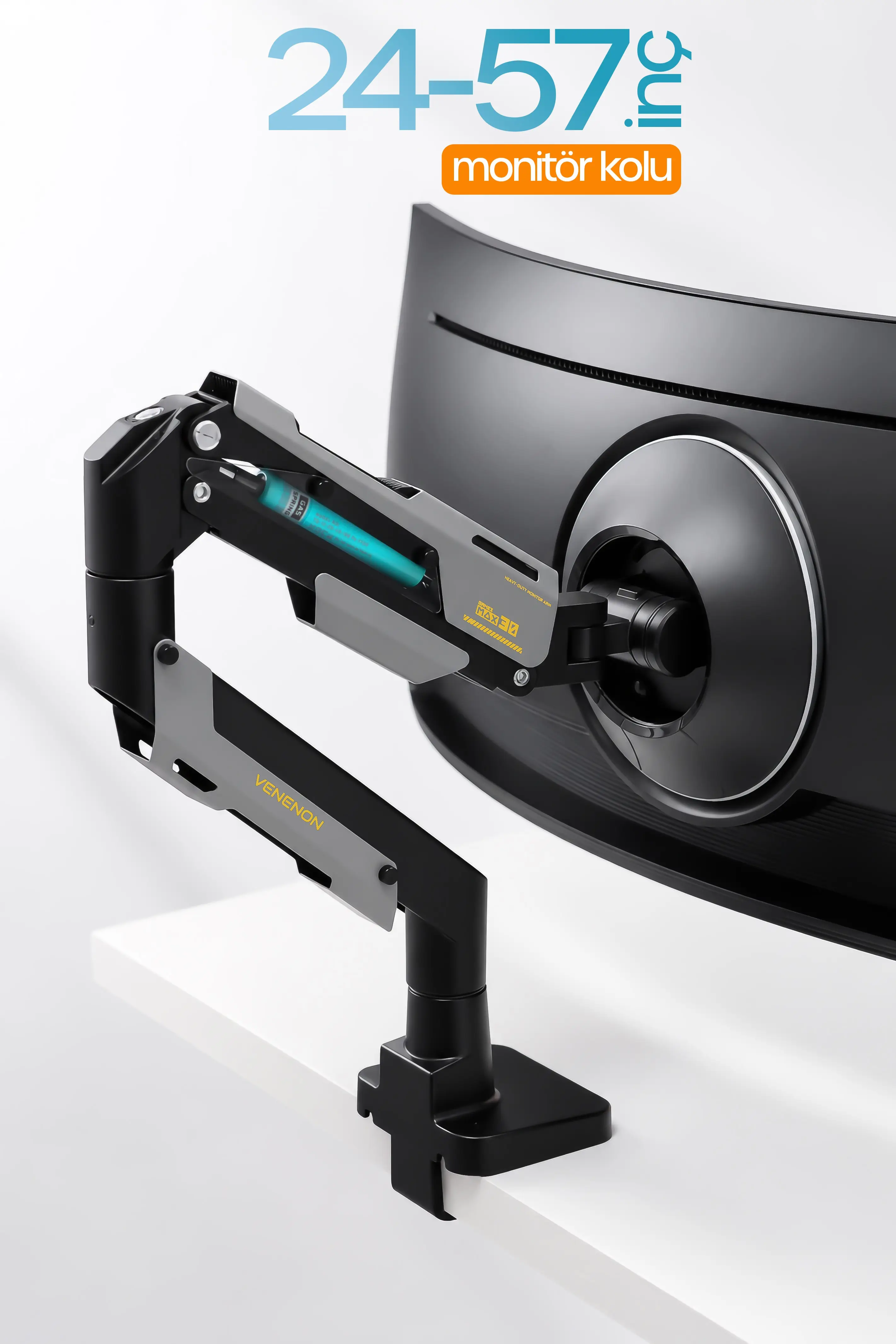 24-57" Armada Ultrawide Ekran Monitör Kolu 30 KG Kapasiteli VESA Uyumlu Tam Hareketli Monitör Standı