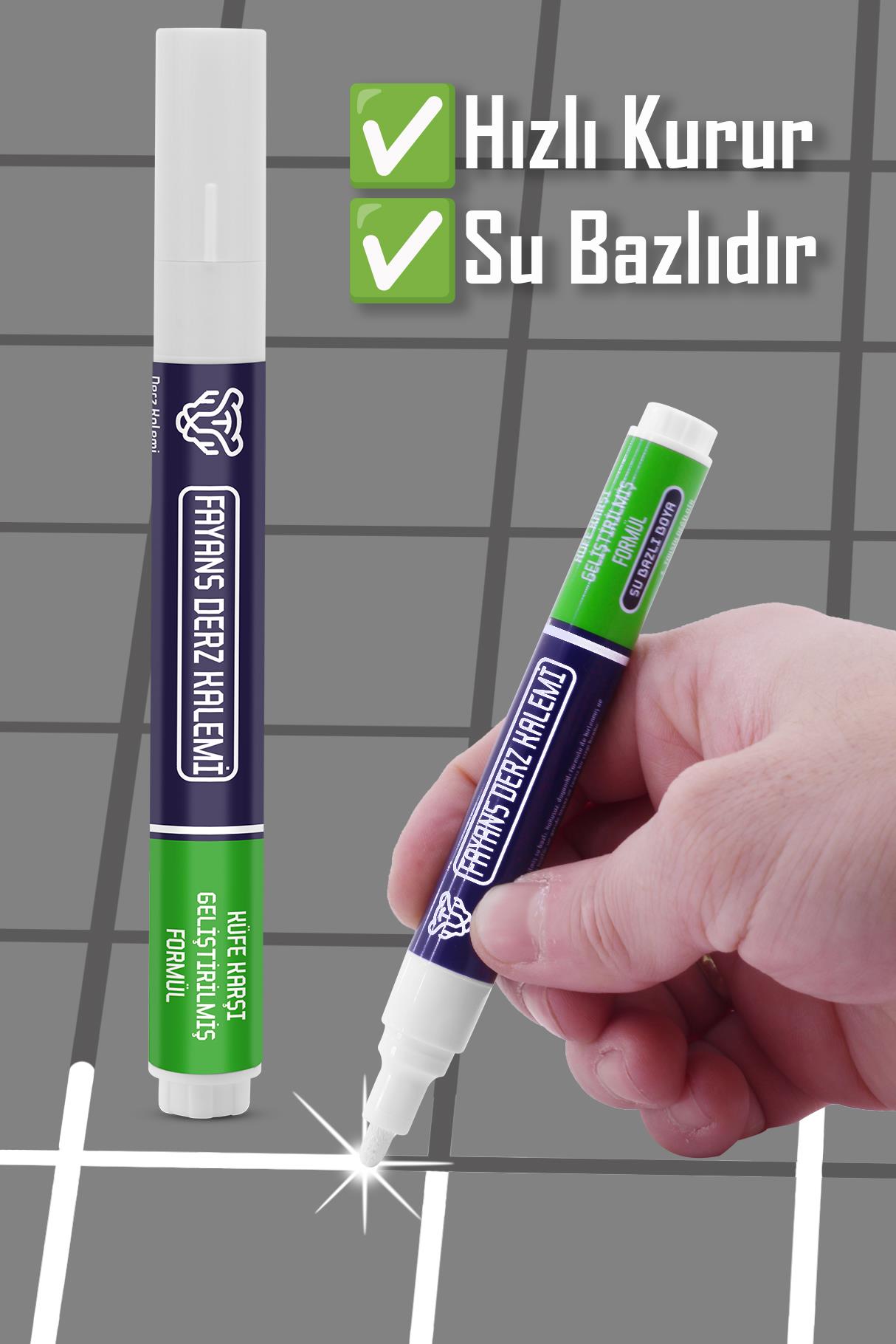 2li SET Derz Kalemi + Derz Dolgu Hızlı Kuruyan Yedek Uç Su Bazlı Kokusuz Derz Dolgu Fayans Yenileme 2li SET Derz Kalemi + Derz Dolgu Hızlı Kuruyan Yedek Uç Su Bazlı Kokusuz Derz Dolgu Fayans Yenileme