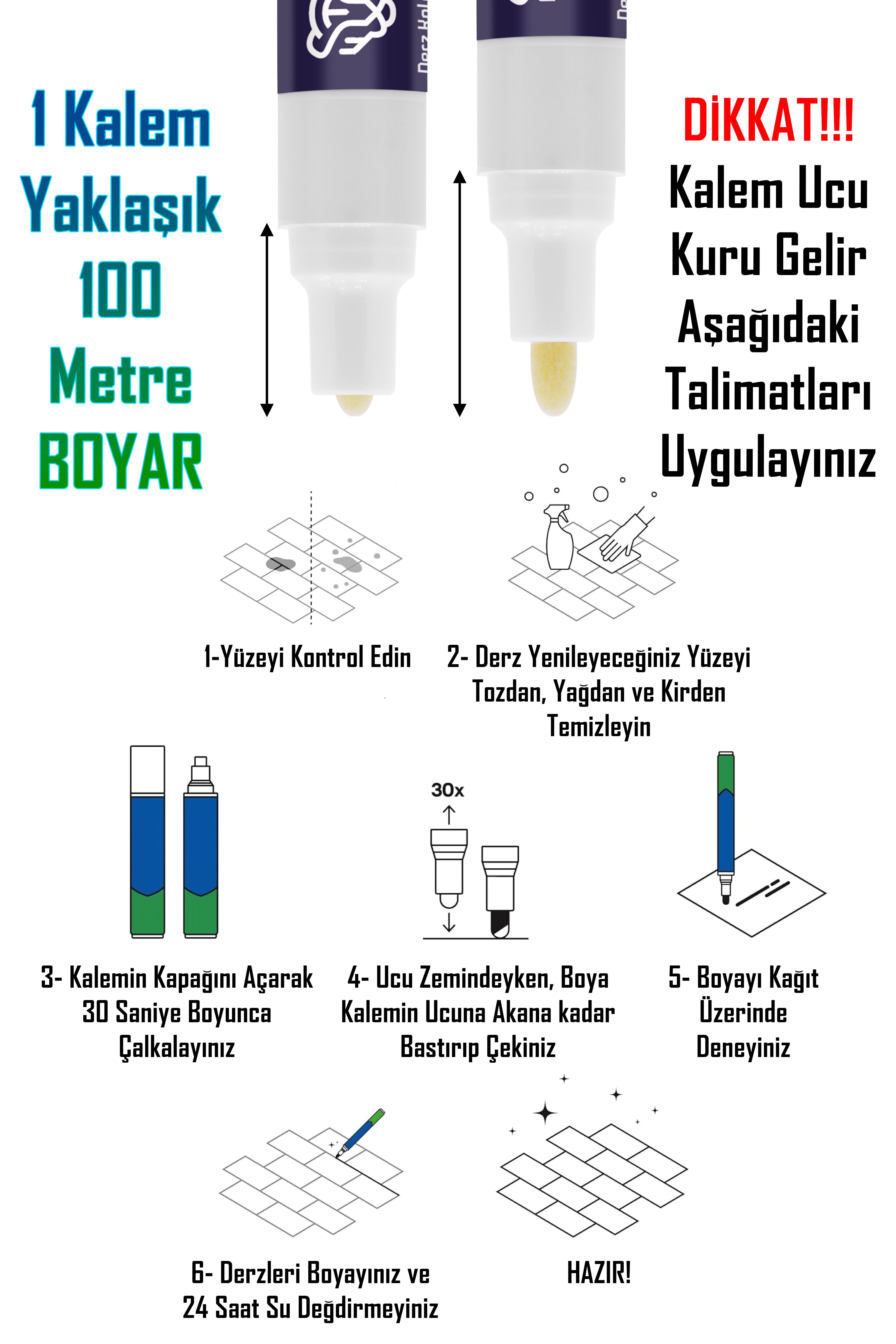 2li SET Derz Kalemi + Derz Dolgu Hızlı Kuruyan Yedek Uç Su Bazlı Kokusuz Derz Dolgu Fayans Yenileme 2li SET Derz Kalemi + Derz Dolgu Hızlı Kuruyan Yedek Uç Su Bazlı Kokusuz Derz Dolgu Fayans Yenileme