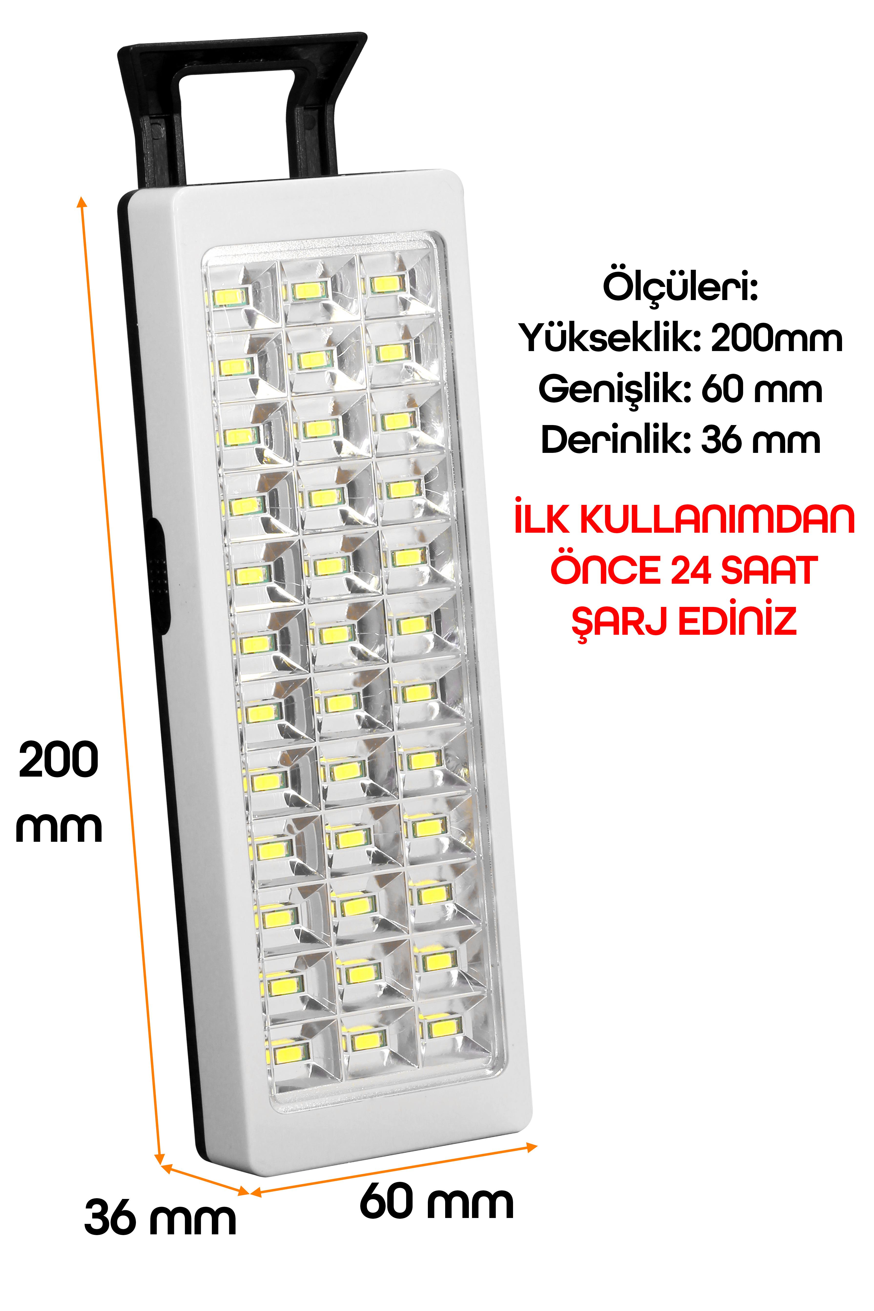 36 LED Şarjlı Işıldak POWER Lambası Otomatik Yanan Fener 2 Kademeli Elektrikli El Feneri 47733 36 LED Şarjlı Işıldak POWER Lambası Otomatik Yanan Fener 2 Kademeli Elektrikli El Feneri 47733