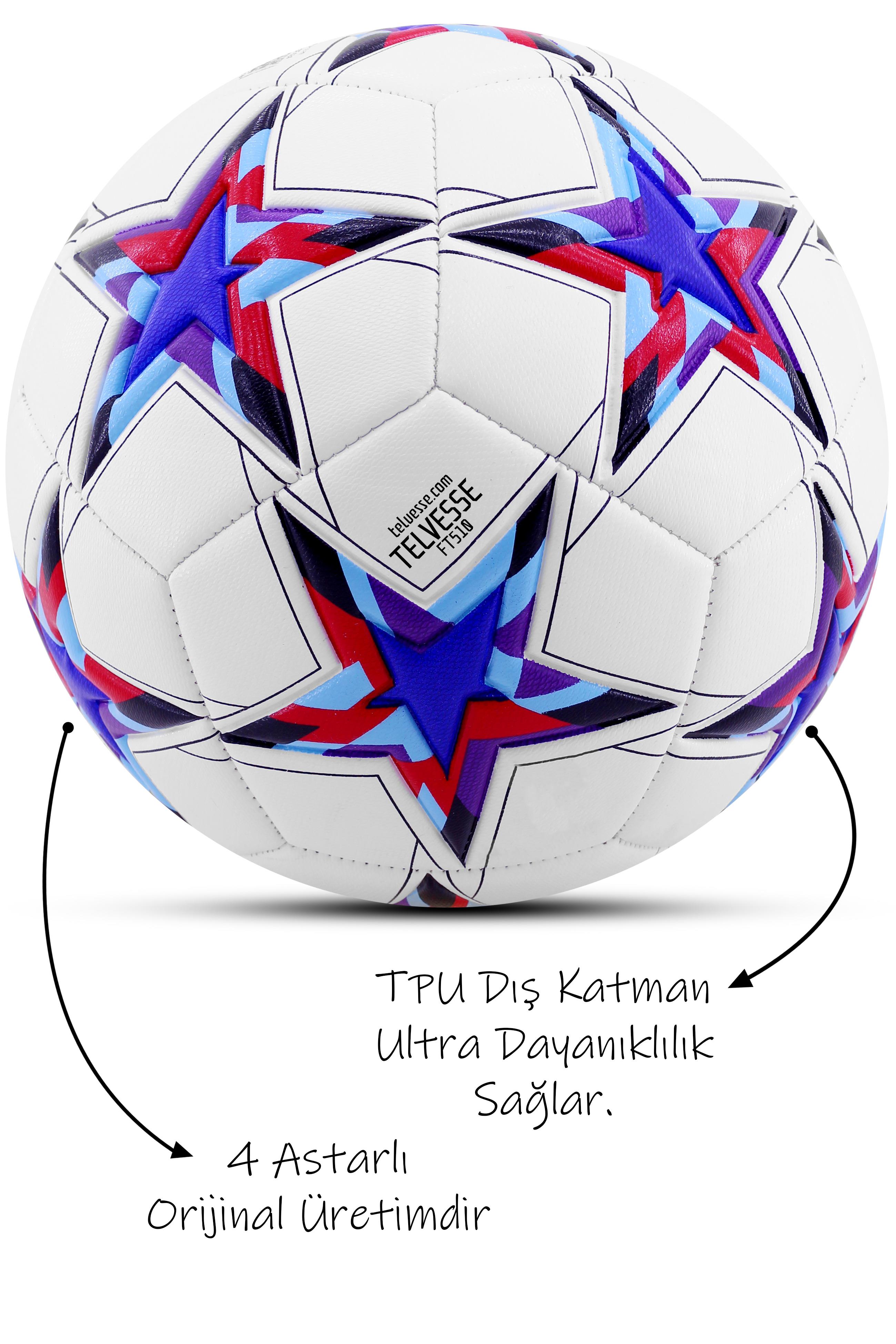 3lü Set Futbol Topu Tekmelik Şampiyonlar Ligi Pompalı Sert Zemin Halı Saha Futbol Topu Mavi No:5 3lü Set Futbol Topu Tekmelik Şampiyonlar Ligi Pompalı Sert Zemin Halı Saha Futbol Topu Mavi No:5