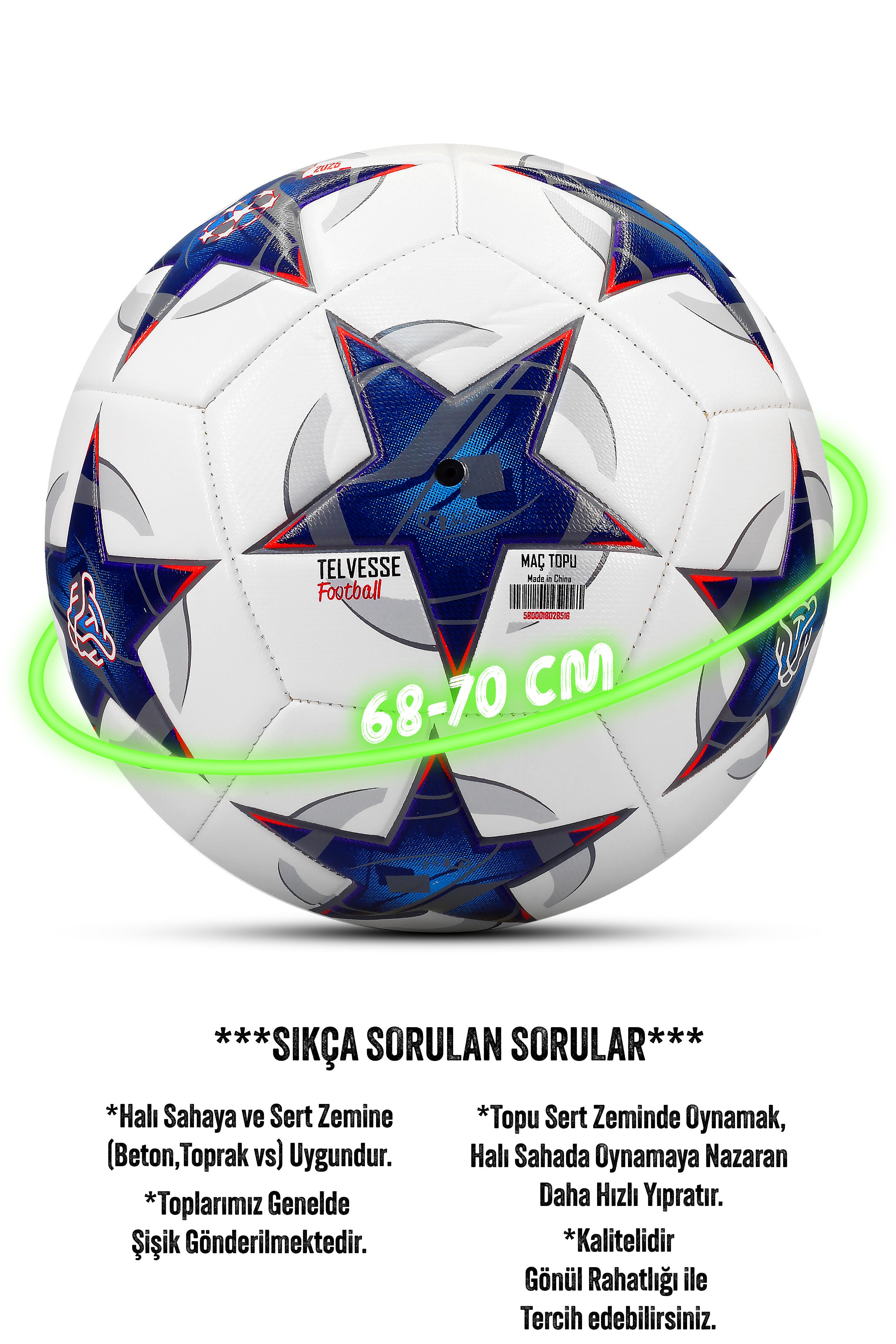 3lü Set Futbol Topu Tekmelik Şampiyonlar Ligi Pompalı Sert Zemin Halı Saha Futbol Topu Mavi No:5 3lü Set Futbol Topu Tekmelik Şampiyonlar Ligi Pompalı Sert Zemin Halı Saha Futbol Topu Mavi No:5