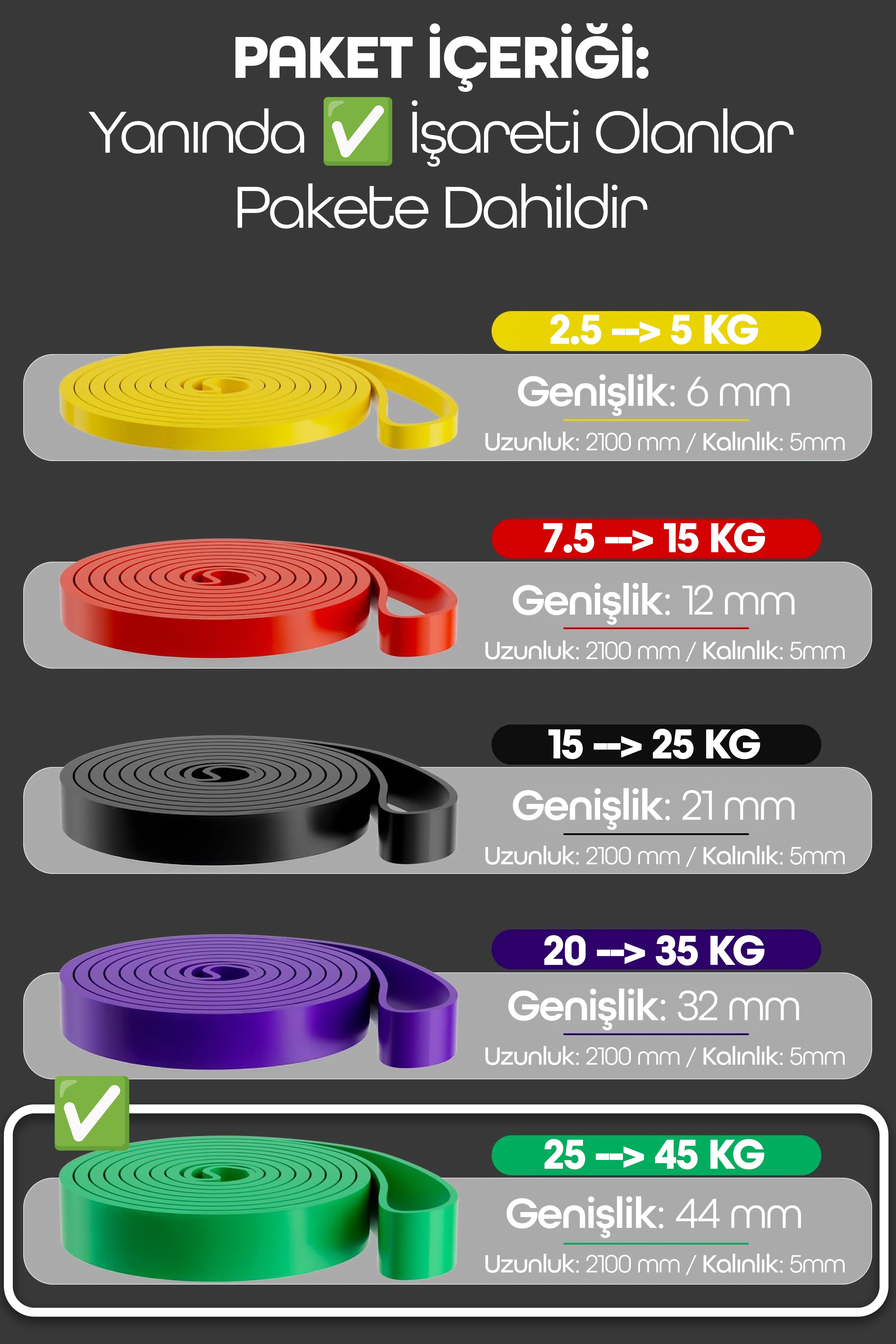 45KG Barfiks Lastiği Gym Resistance Band Antrenman Kas Geliştirme Bandı Yeşil (Ultra Sert) 45KG Barfiks Lastiği Gym Resistance Band Antrenman Kas Geliştirme Bandı Yeşil (Ultra Sert)