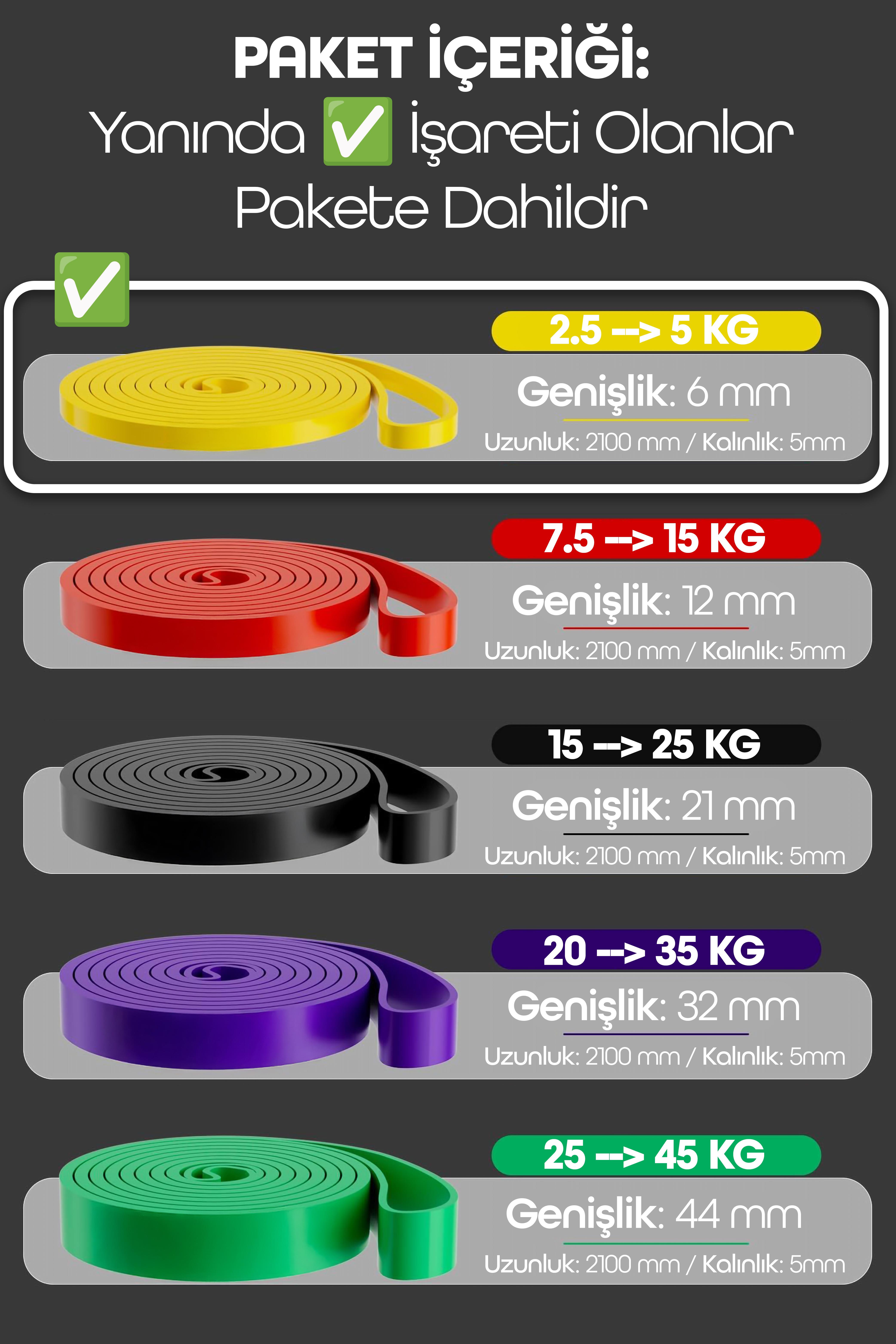 5KG Barfiks Lastiği Gym Resistance Band Antrenman Kas Geliştirme Bandı Sarı (Hafif) 5KG Barfiks Lastiği Gym Resistance Band Antrenman Kas Geliştirme Bandı Sarı (Hafif)
