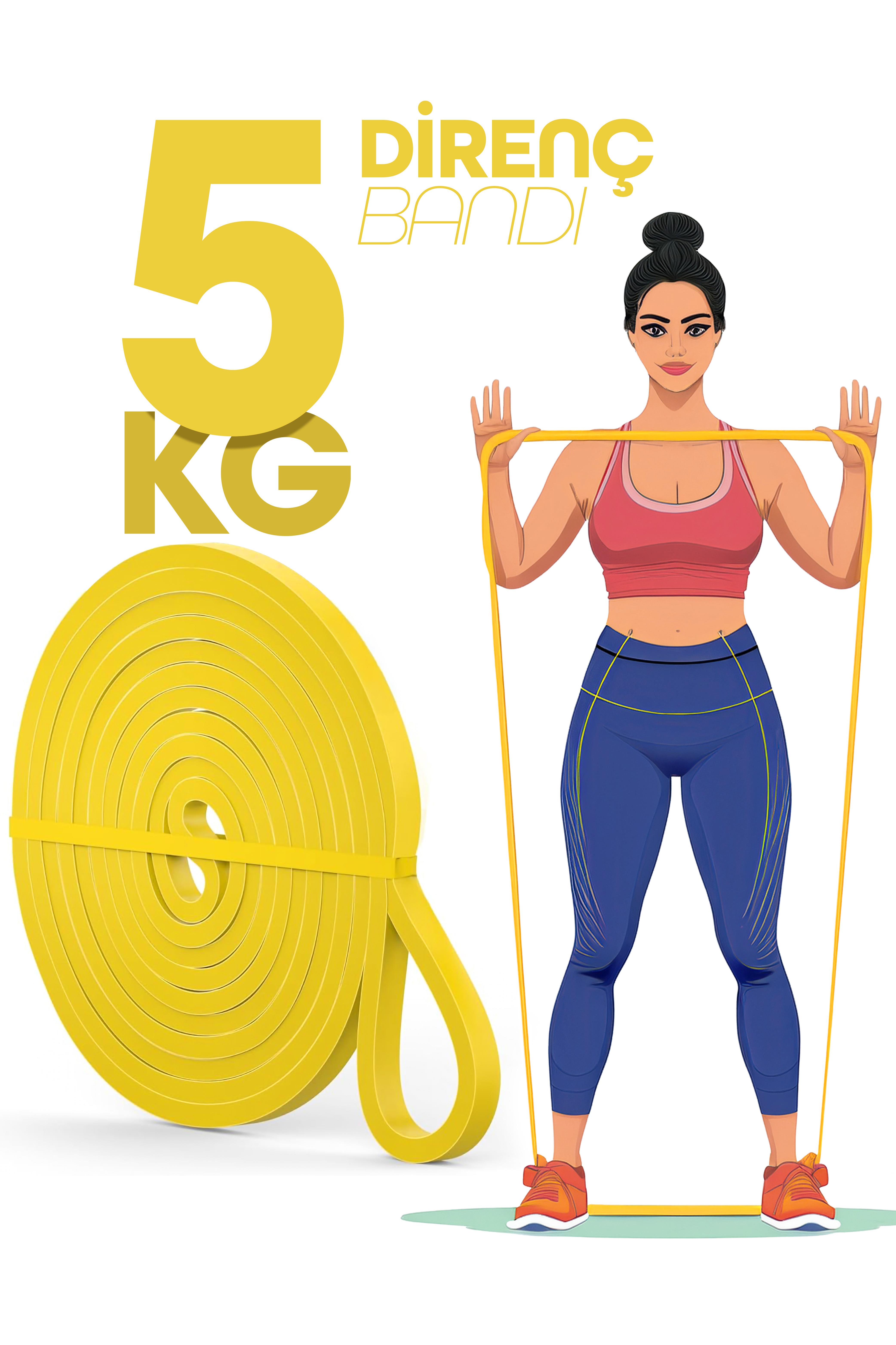5KG Barfiks Lastiği Gym Resistance Band Antrenman Kas Geliştirme Bandı Sarı (Hafif) 5KG Barfiks Lastiği Gym Resistance Band Antrenman Kas Geliştirme Bandı Sarı (Hafif)