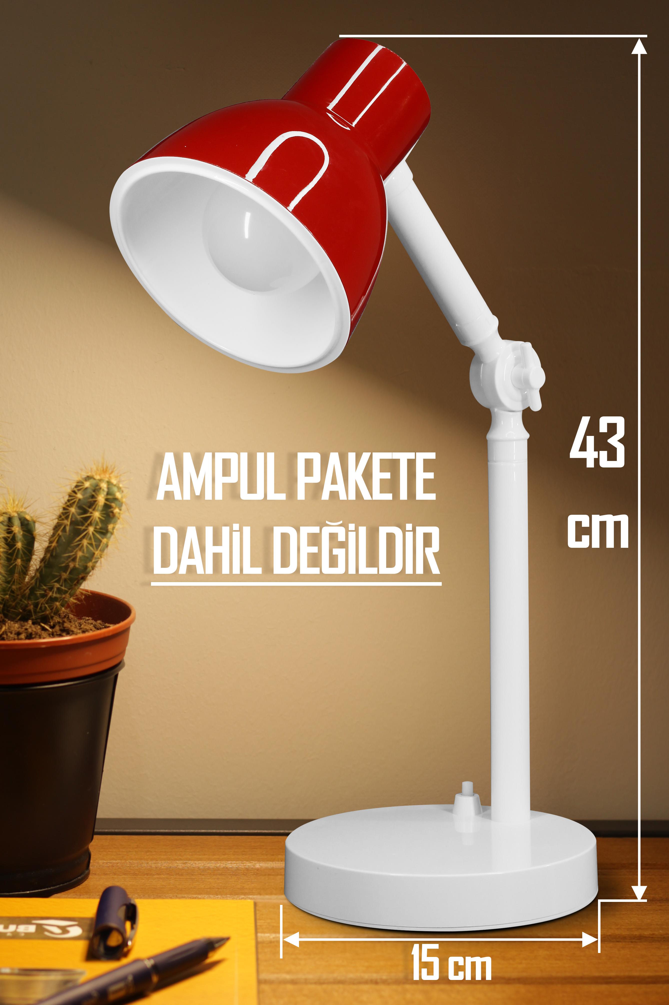 Akrobat Masa Lambası Retro Model Kablolu Elektrikli Ders Çalışma Lamba Kitap Okuma Işığı Kırmızı KML Akrobat Masa Lambası Retro Model Kablolu Elektrikli Ders Çalışma Lamba Kitap Okuma Işığı Kırmızı KML