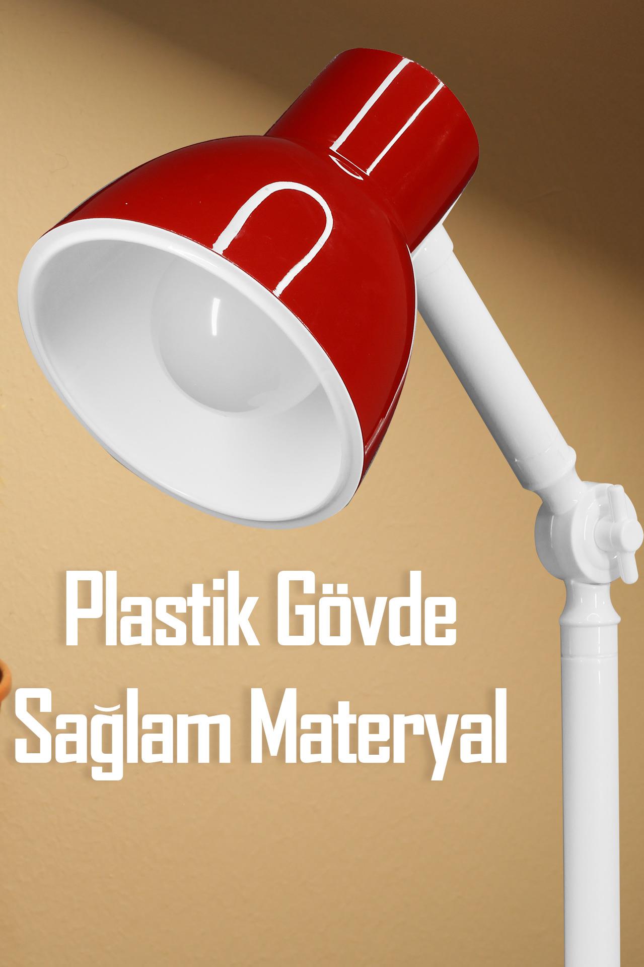Akrobat Masa Lambası Retro Model Kablolu Elektrikli Ders Çalışma Lamba Kitap Okuma Işığı Kırmızı KML Akrobat Masa Lambası Retro Model Kablolu Elektrikli Ders Çalışma Lamba Kitap Okuma Işığı Kırmızı KML