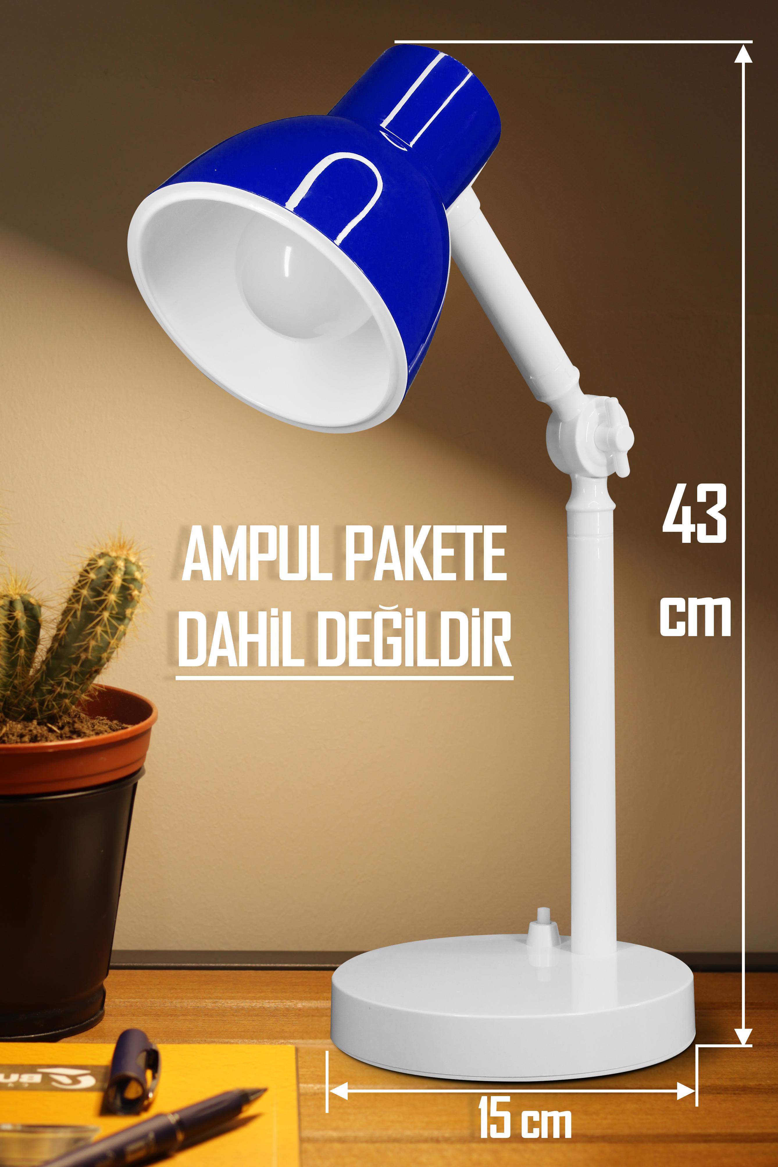 Akrobat Masa Lambası Retro Model Kablolu Elektrikli Ders Çalışma Lamba Kitap Okuma Işığı Mavi KML Akrobat Masa Lambası Retro Model Kablolu Elektrikli Ders Çalışma Lamba Kitap Okuma Işığı Mavi KML