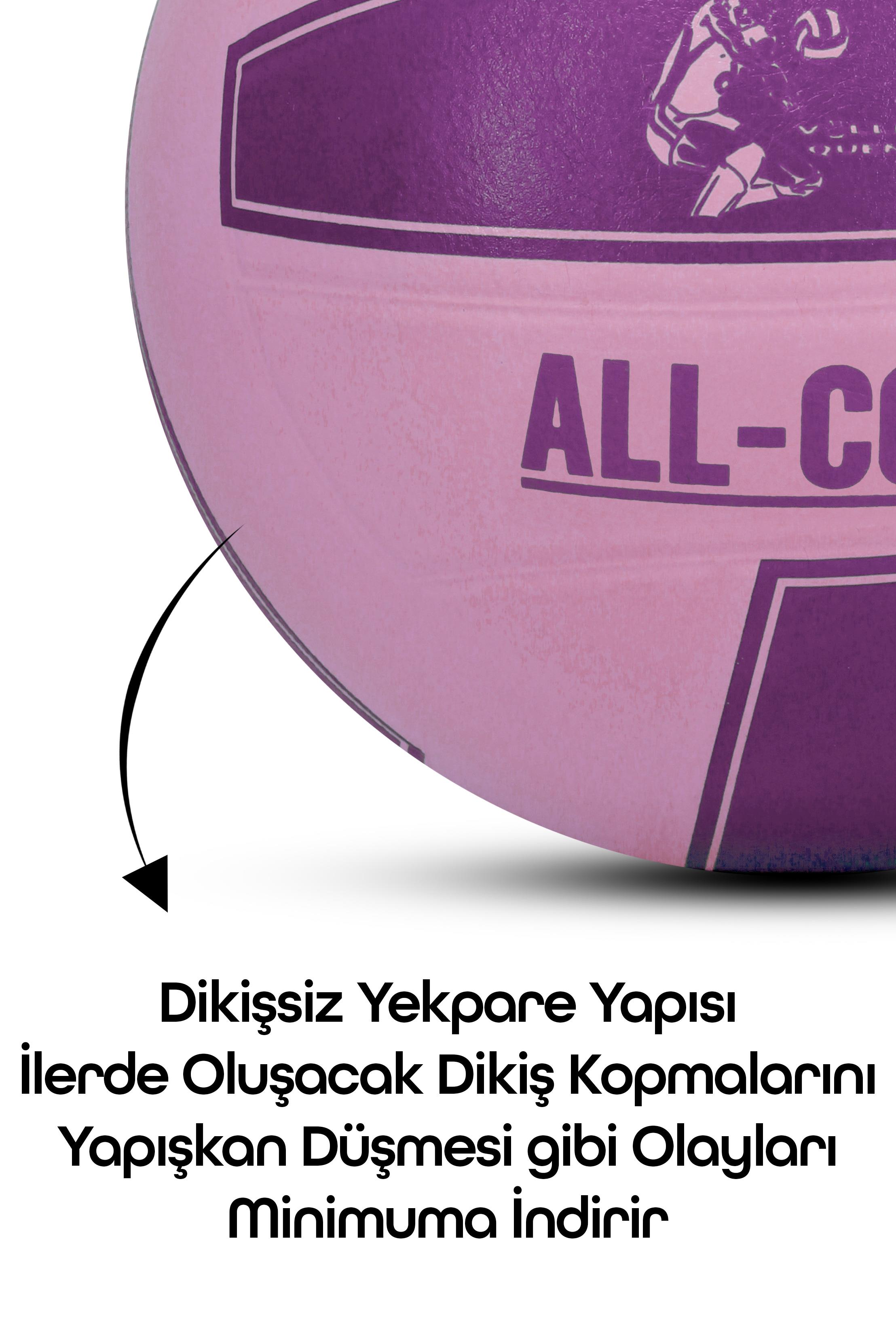All Court Voleybol Topu Pompa Dahil Set Kauçuk Dikişsiz Yekpare Üretim İç Dış Mekan NO:5 Mor All Court Voleybol Topu Pompa Dahil Set Kauçuk Dikişsiz Yekpare Üretim İç Dış Mekan NO:5 Mor