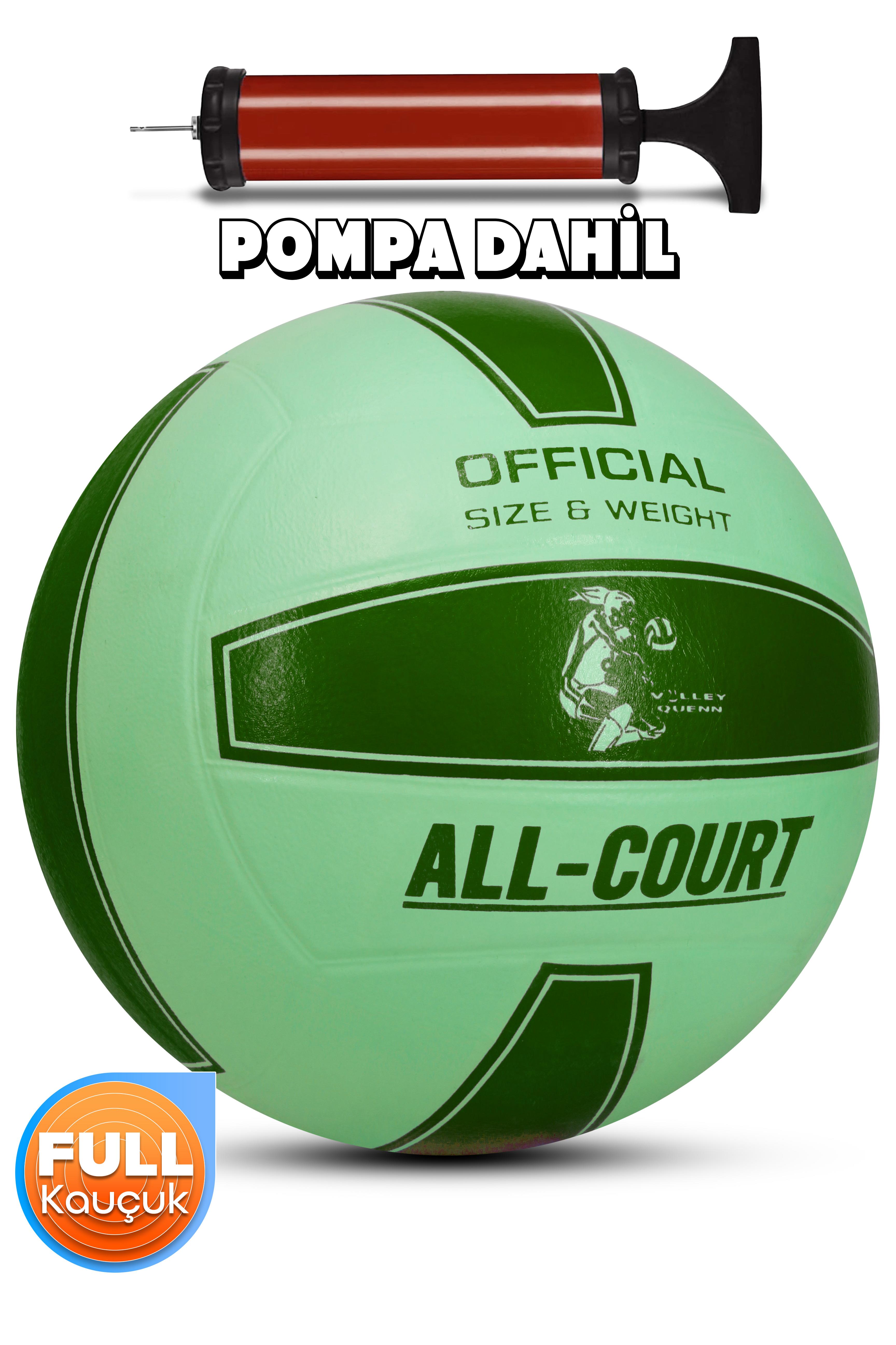 All Court Voleybol Topu Pompa Dahil Set Kauçuk Dikişsiz Yekpare Üretim İç Dış Mekan NO:5 Yeşil All Court Voleybol Topu Pompa Dahil Set Kauçuk Dikişsiz Yekpare Üretim İç Dış Mekan NO:5 Yeşil