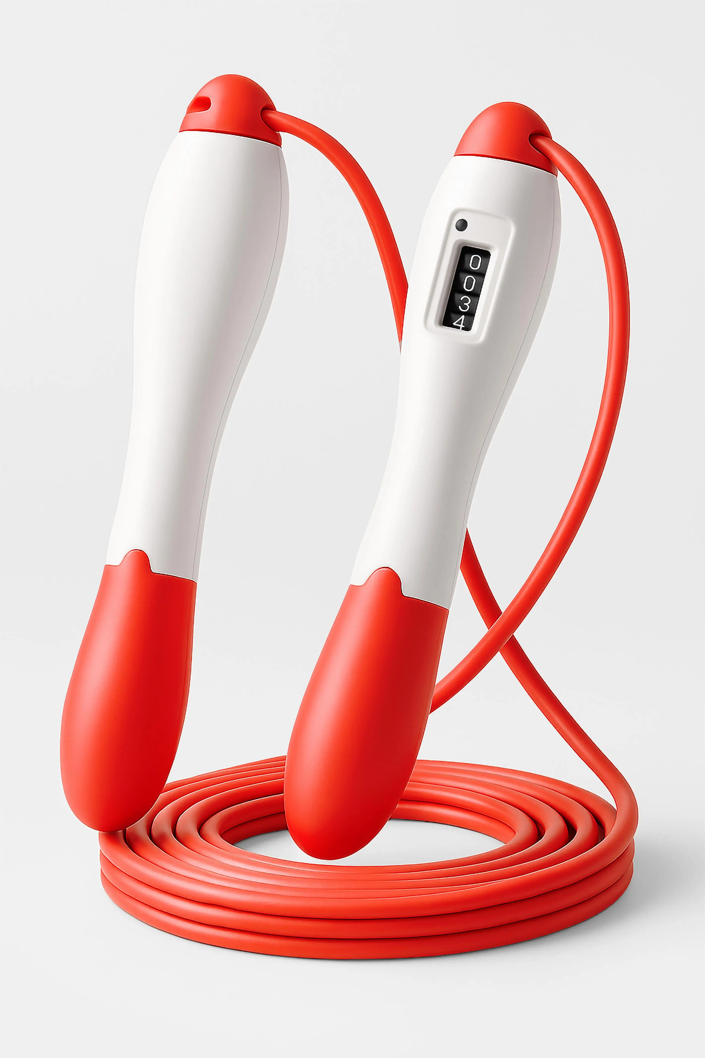 Atlama İpi Uzunluk Ayarlanabilir Mekanik Sayaçlı Ayarlı Göstergeli Atlama İpi Jump Rope Kırmızı 5006