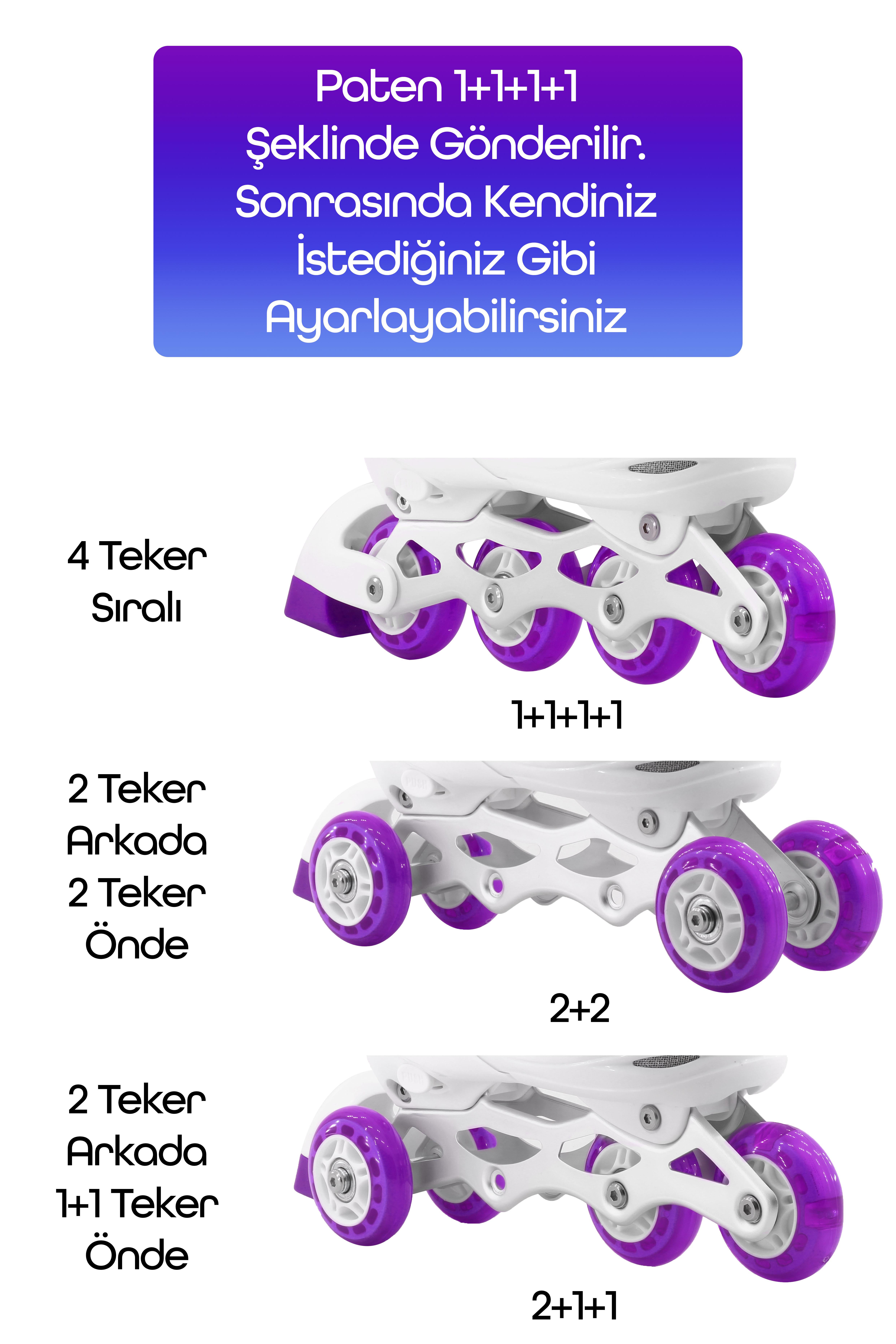 Çantalı Paten Çift Sıra Ayarlanabilir Tekerli Ayarlı Beden Alıştırma Çocuk Genç Pateni Mor 8888 Çantalı Paten Çift Sıra Ayarlanabilir Tekerli Ayarlı Beden Alıştırma Çocuk Genç Pateni Mor 8888