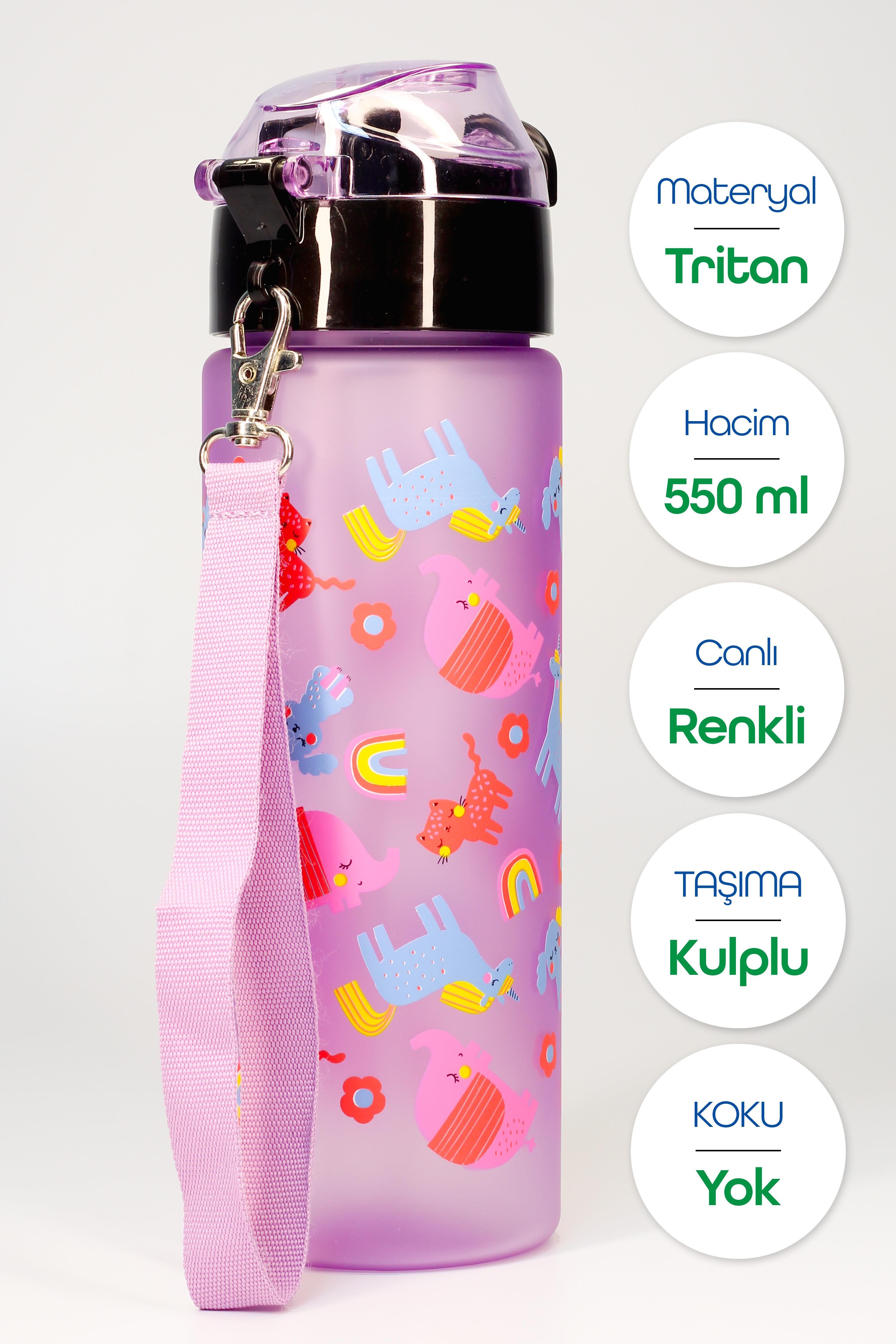 Çocuk Su Matarası Tritan Pipetli Su Şişesi Unicorn Okul Suluğu Pipetli BPA`sız 550 mL Mor T0101 Çocuk Su Matarası Tritan Pipetli Su Şişesi Unicorn Okul Suluğu Pipetli BPA`sız 550 mL Mor T0101
