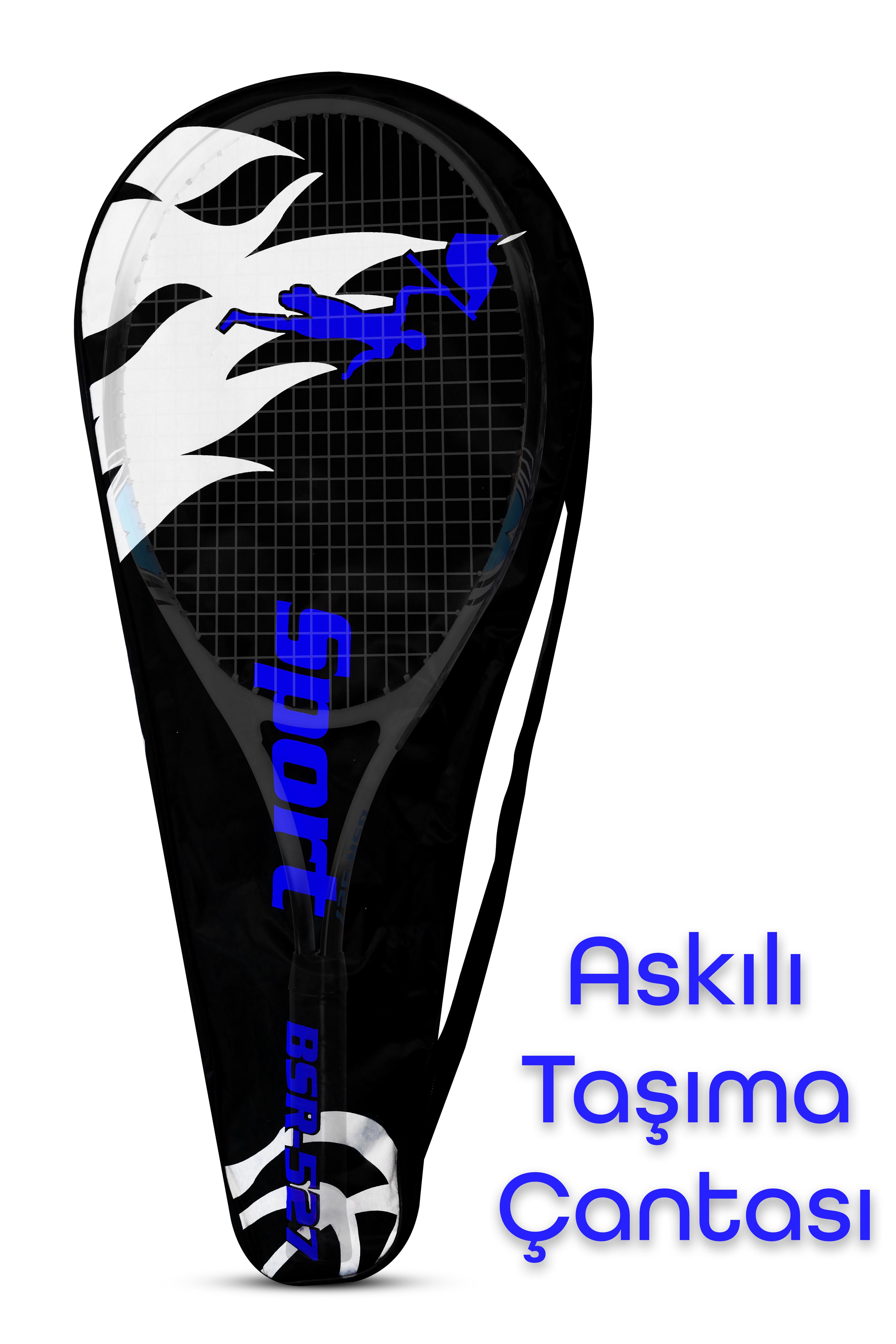 Deluxe 27 İnç Tenis Raketi Çantalı Yetişkin Tennis Racket L2 Grip 68 cm Mavi 527 Deluxe 27 İnç Tenis Raketi Çantalı Yetişkin Tennis Racket L2 Grip 68 cm Mavi 527