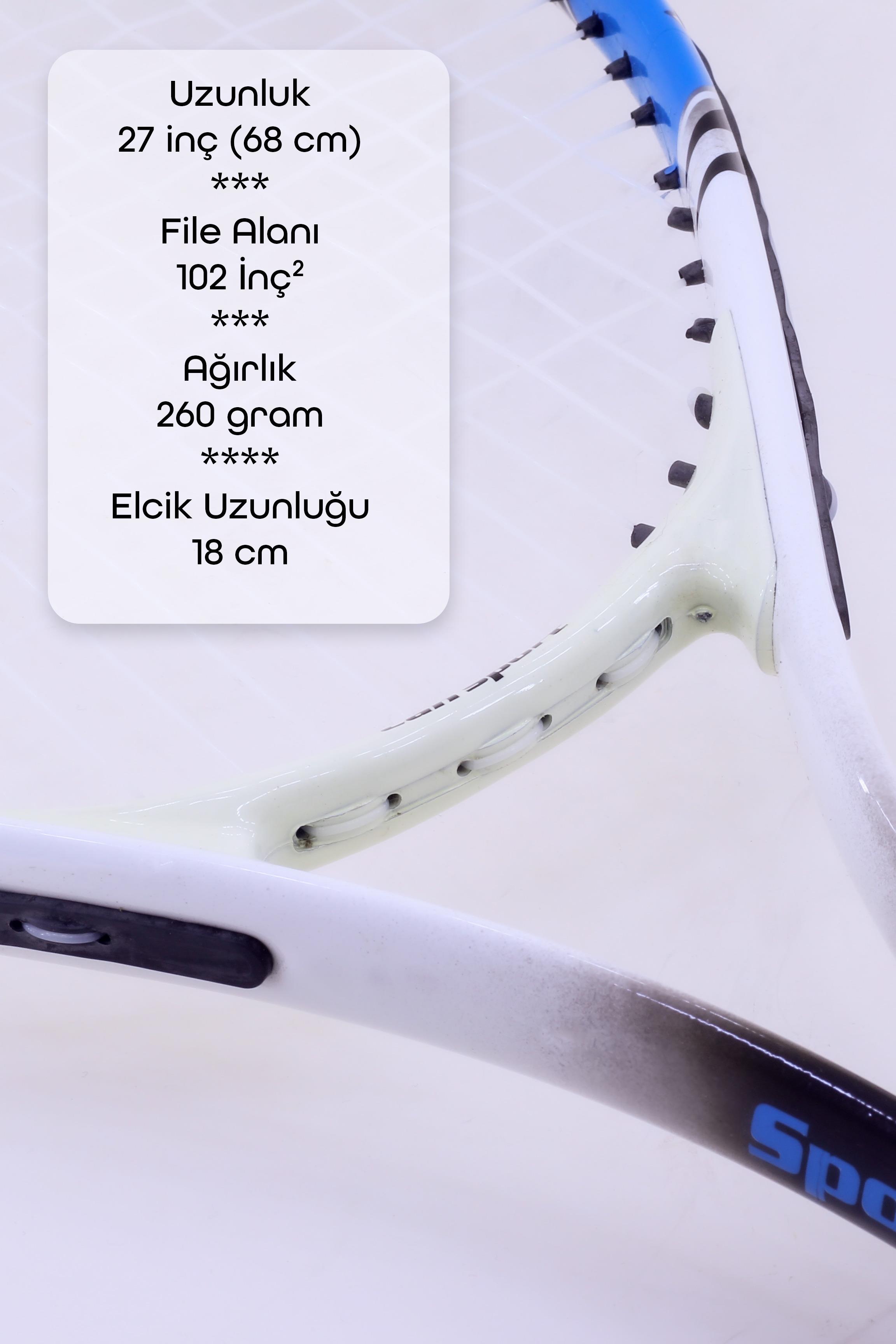 Deluxe 27 İnç Tenis Raketi Çantalı Yetişkin Tennis Racket L2 Grip 68 cm Mavi 527 Deluxe 27 İnç Tenis Raketi Çantalı Yetişkin Tennis Racket L2 Grip 68 cm Mavi 527