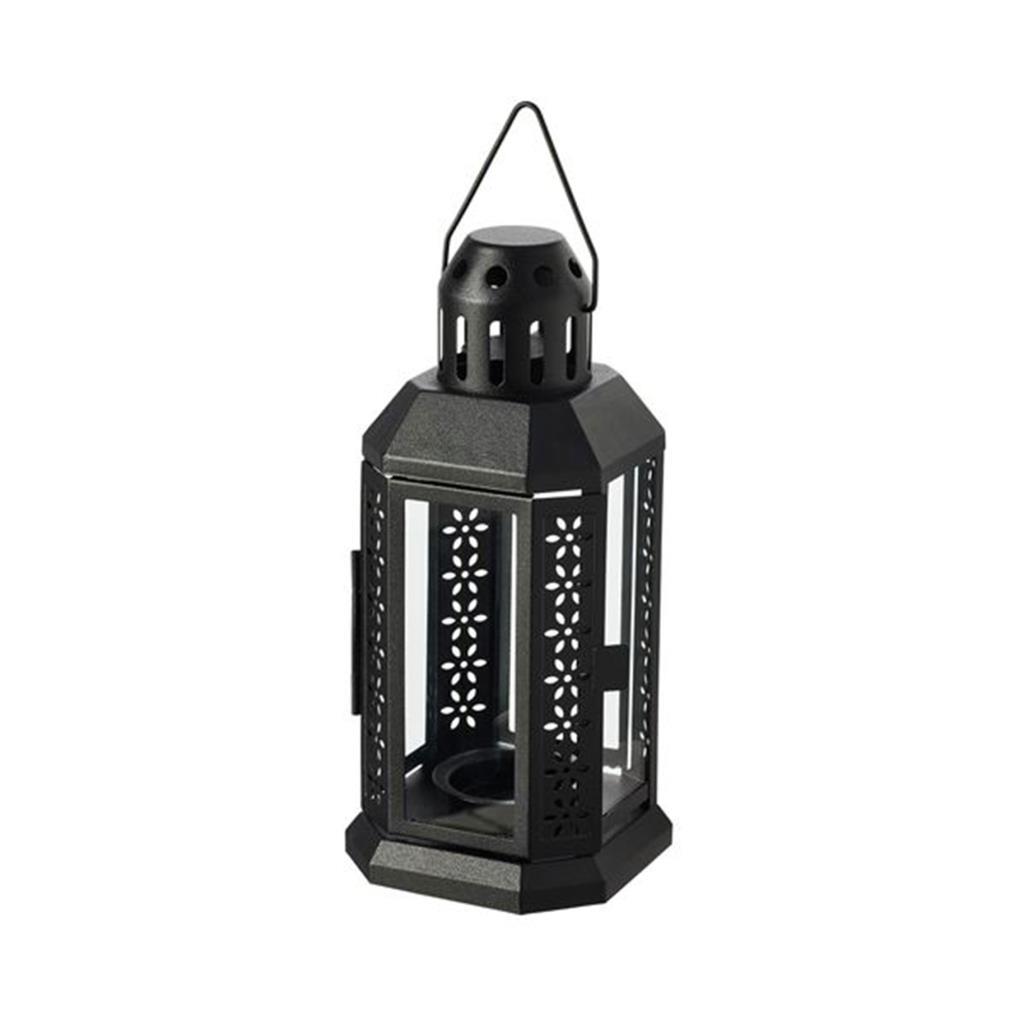 Enrum Tealight Mum Feneri Askılı Mumluk Siyah Enrum Tealight Mum Feneri Askılı Mumluk Siyah
