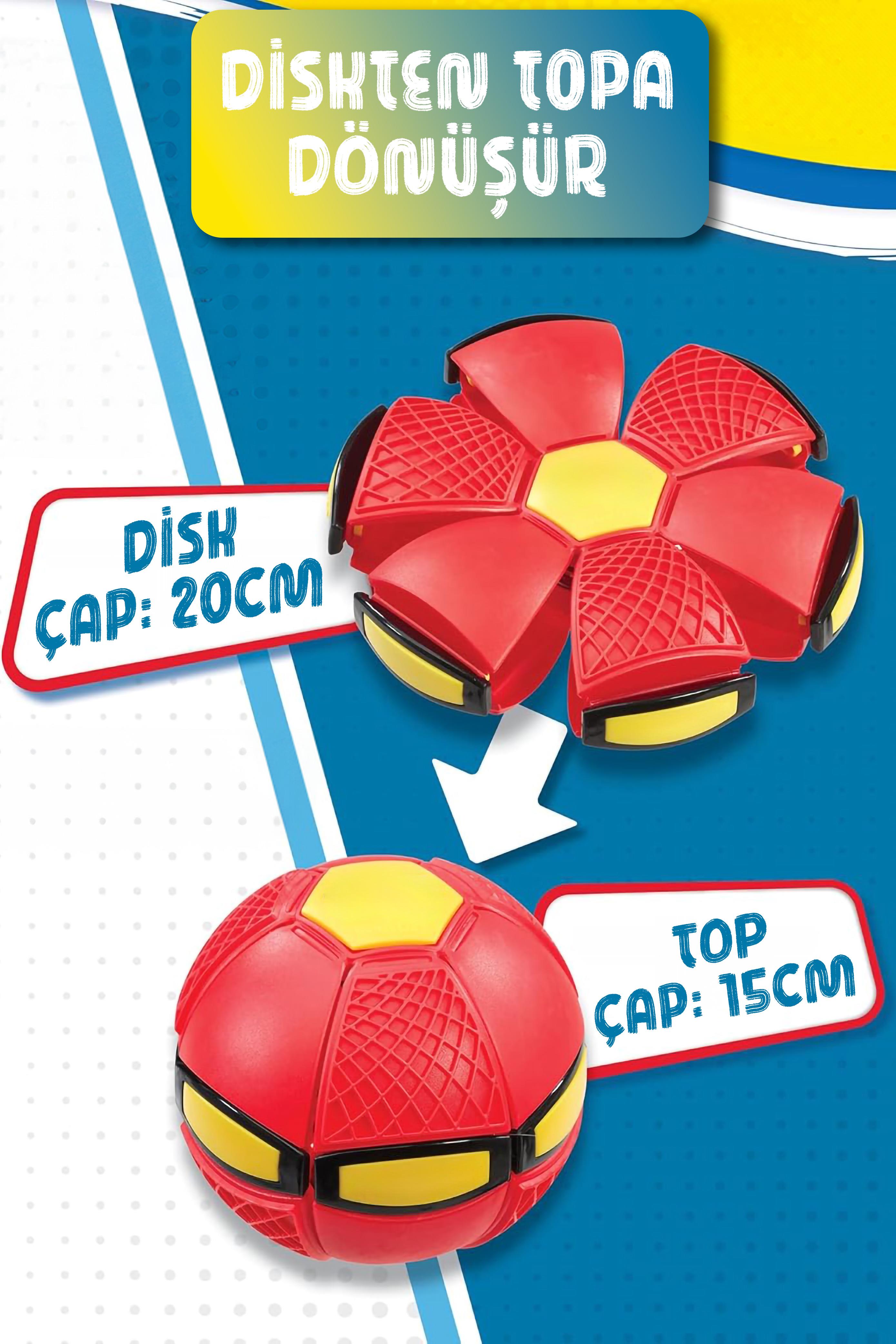 Flat Ball Diskten Topa Dönüşen Uçan Frizbi Disk Plaj Bahçe Oyuncağı Eğlence Topu Phlat Ball Kırmızı Flat Ball Diskten Topa Dönüşen Uçan Frizbi Disk Plaj Bahçe Oyuncağı Eğlence Topu Phlat Ball Kırmızı