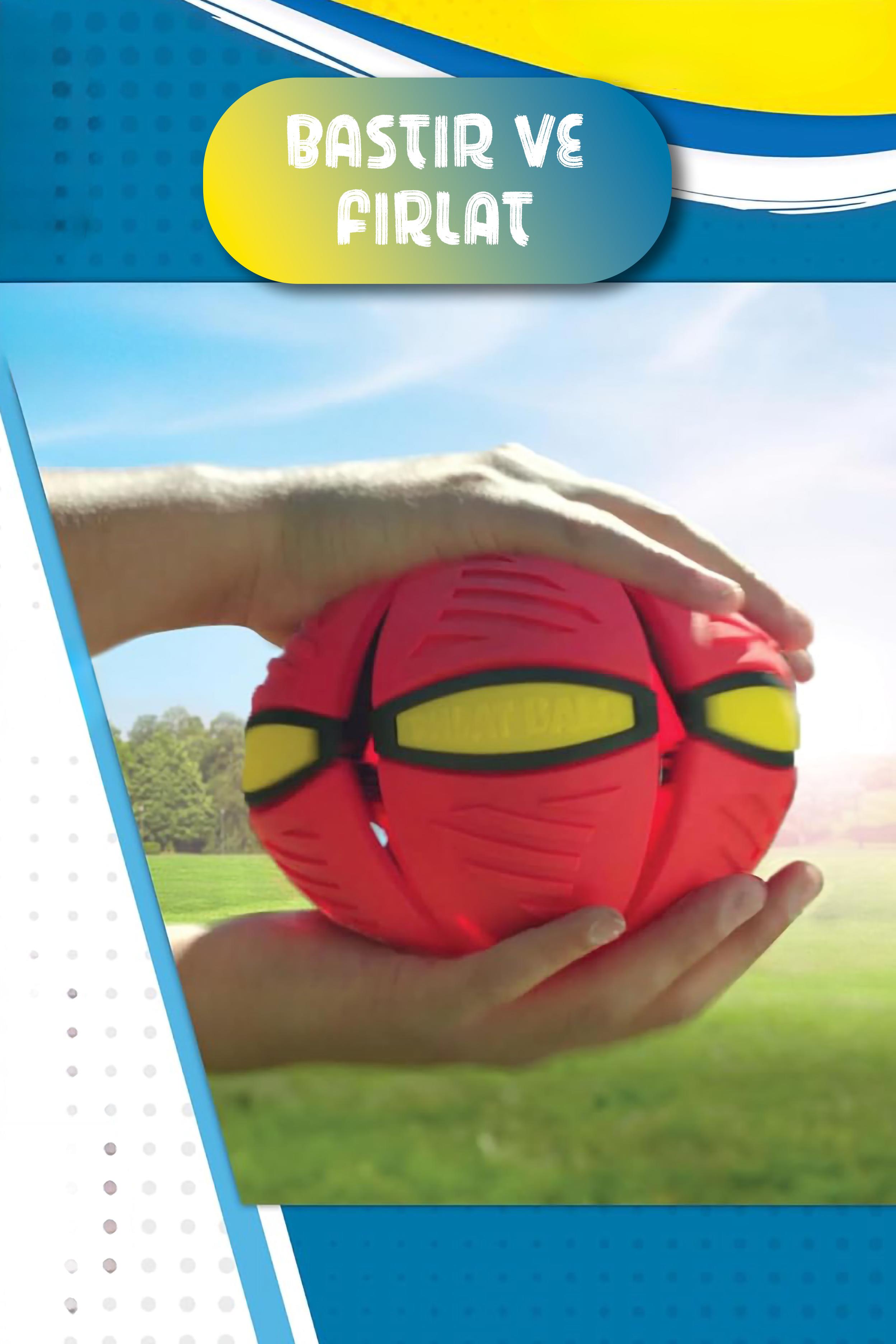 Flat Ball Diskten Topa Dönüşen Uçan Frizbi Disk Plaj Bahçe Oyuncağı Eğlence Topu Phlat Ball Kırmızı Flat Ball Diskten Topa Dönüşen Uçan Frizbi Disk Plaj Bahçe Oyuncağı Eğlence Topu Phlat Ball Kırmızı
