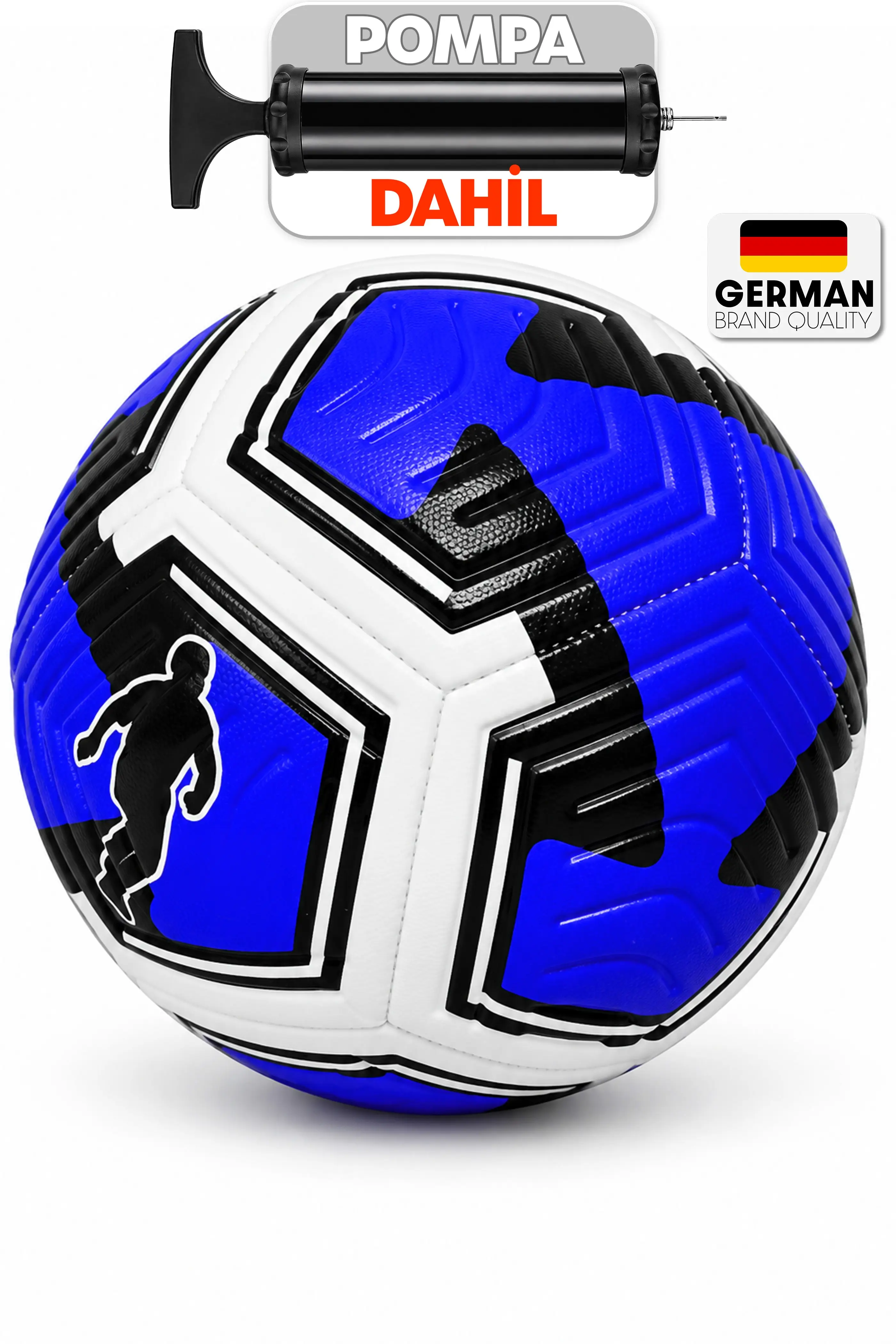 Futbol Topu Hammer Pompalı Set Avrupa Dayanıklı Sert Zemin Halı Saha Topu F80 No:5