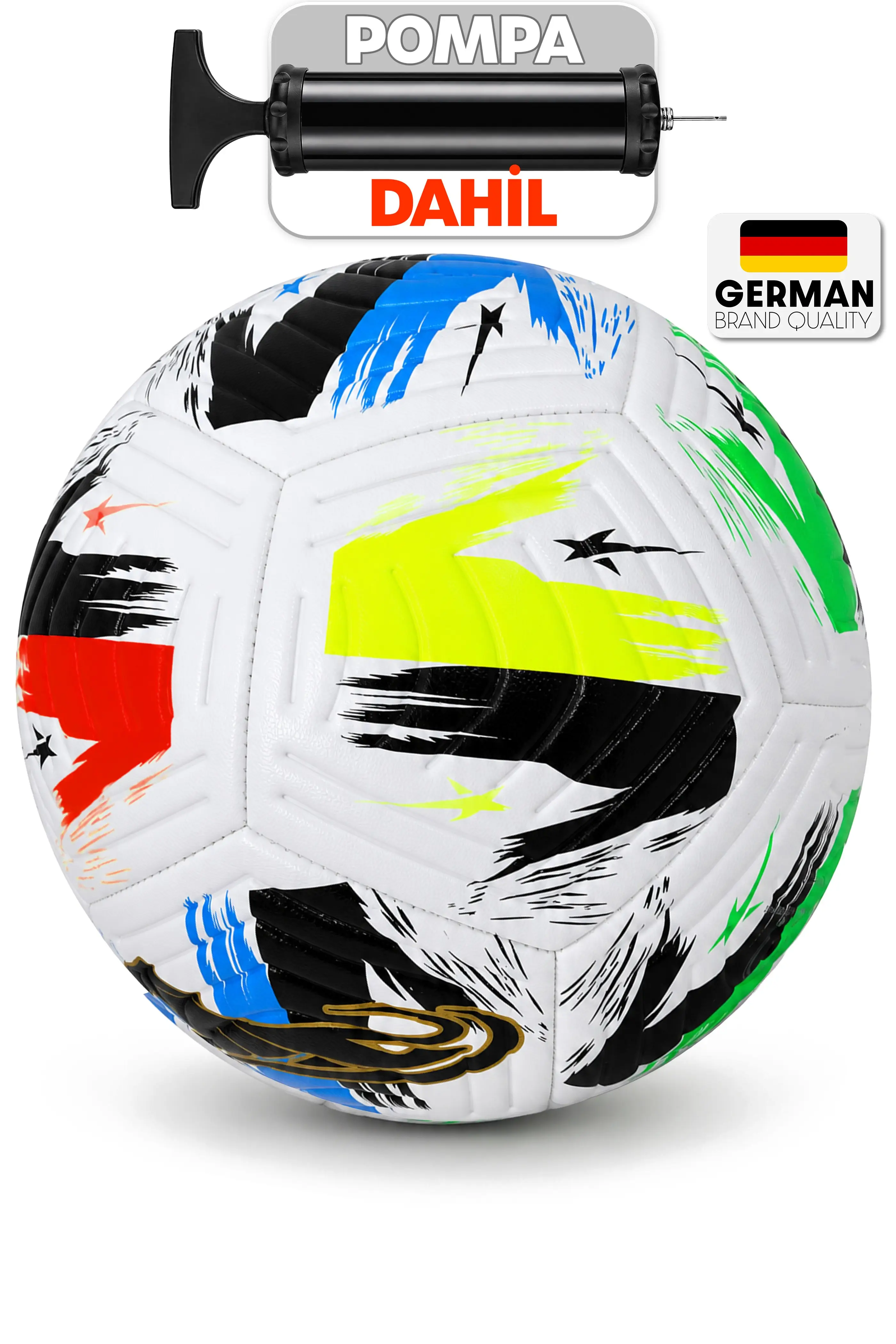 Futbol Topu Tsu Pompalı Set Avrupa Dayanıklı Sert Zemin Halı Saha Topu F70 No:5