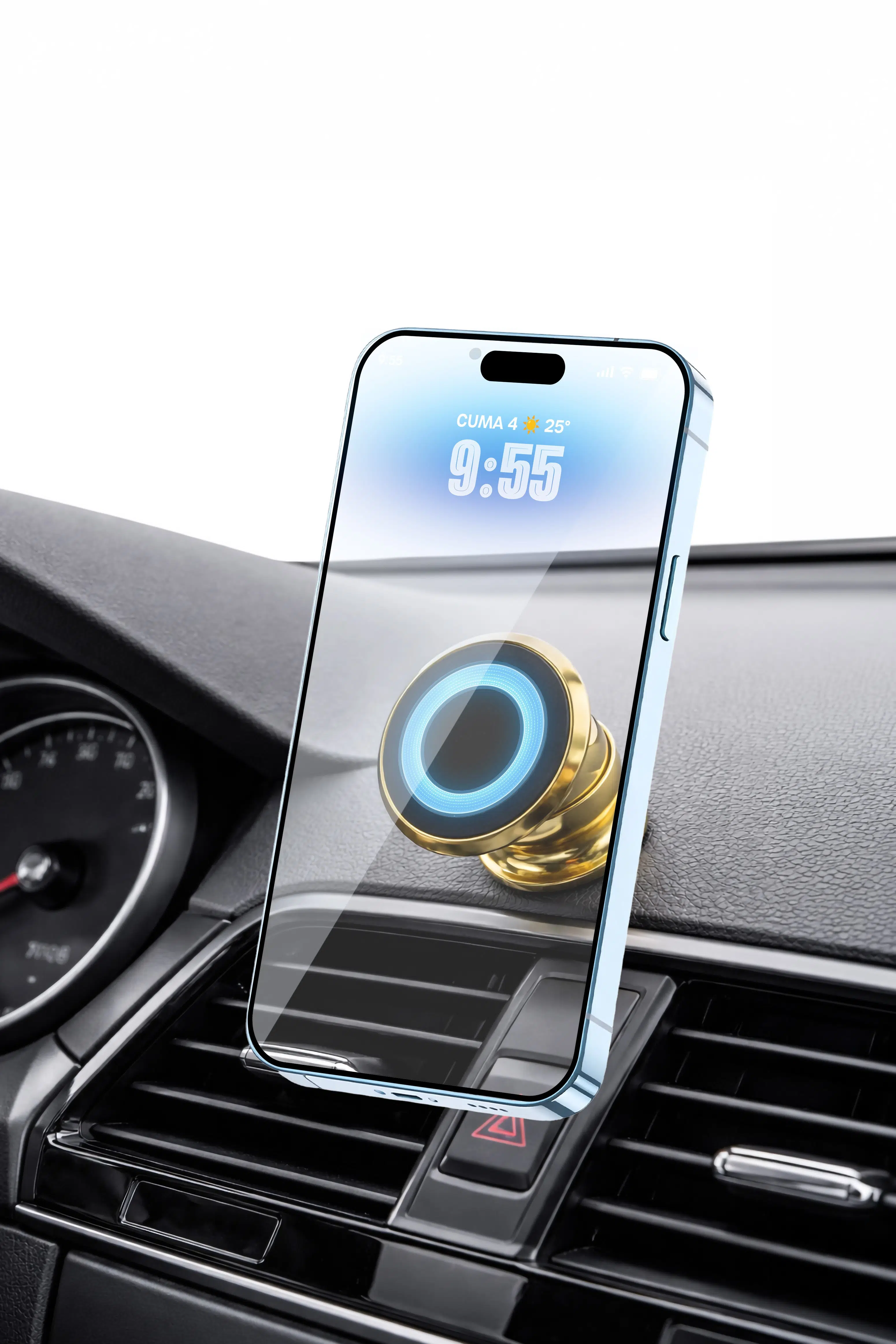 Havalandırma Araç İçi Mıknatıslı Telefon Tutucu Ayarlanabilir Yapışkanlı Araba Telefon Tutacağı