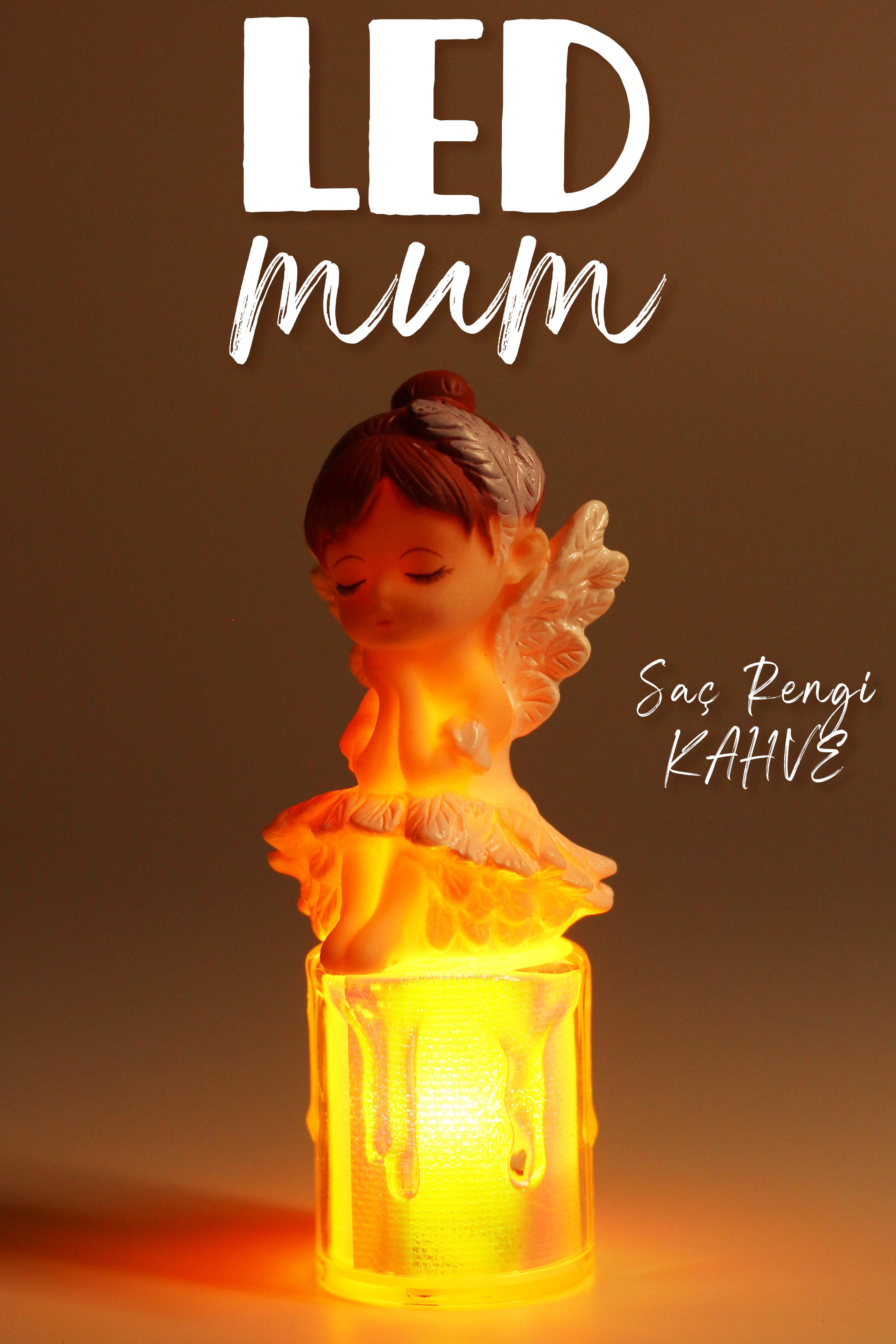 Led Mum Kanatlı Melek Tip Dumansız Pilli Alevli Dekoratif Yapay Mum Işıldak Kahve 1037-7 Led Mum Kanatlı Melek Tip Dumansız Pilli Alevli Dekoratif Yapay Mum Işıldak Kahve 1037-7