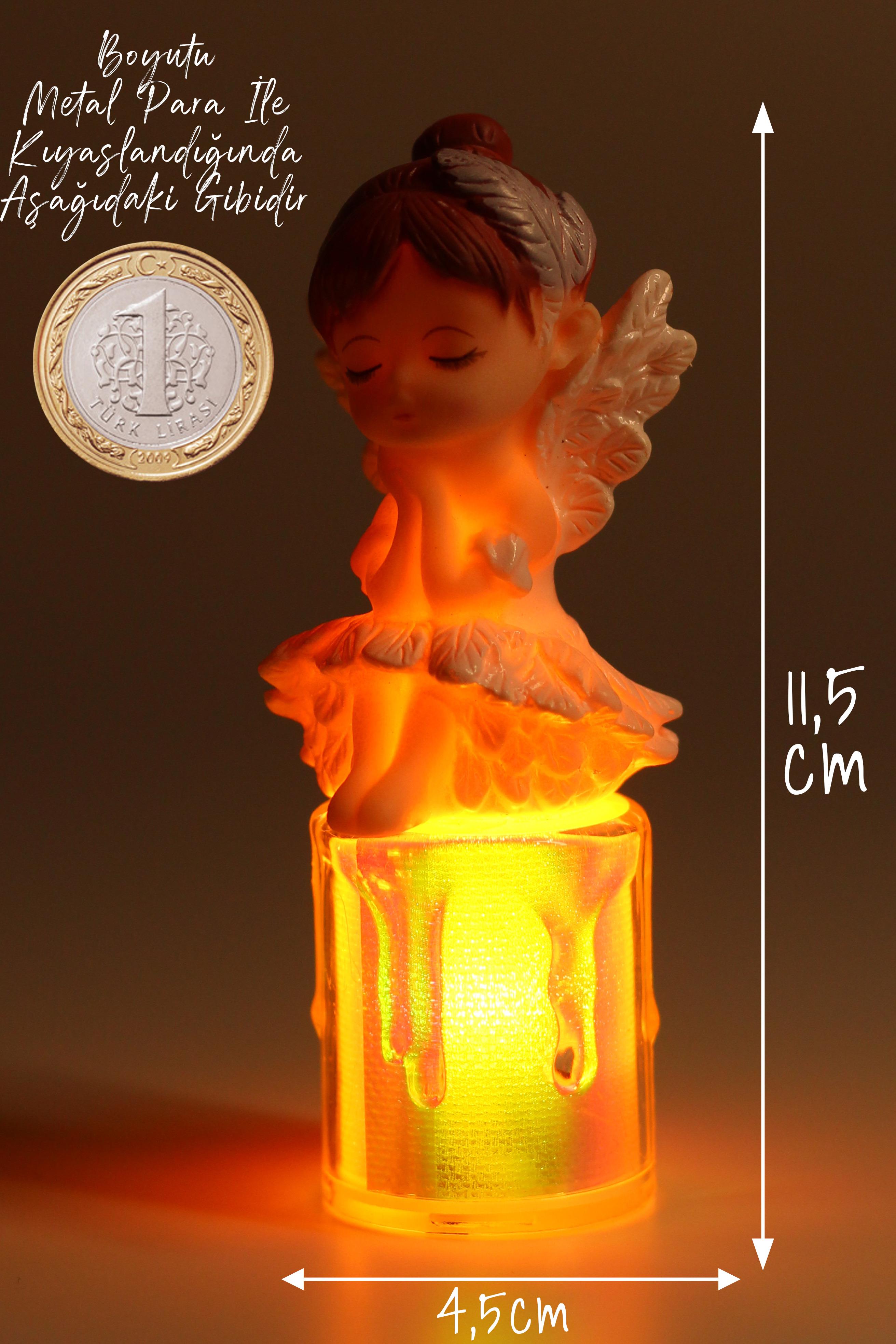 Led Mum Kanatlı Melek Tip Dumansız Pilli Alevli Dekoratif Yapay Mum Işıldak Kahve 1037-7 Led Mum Kanatlı Melek Tip Dumansız Pilli Alevli Dekoratif Yapay Mum Işıldak Kahve 1037-7