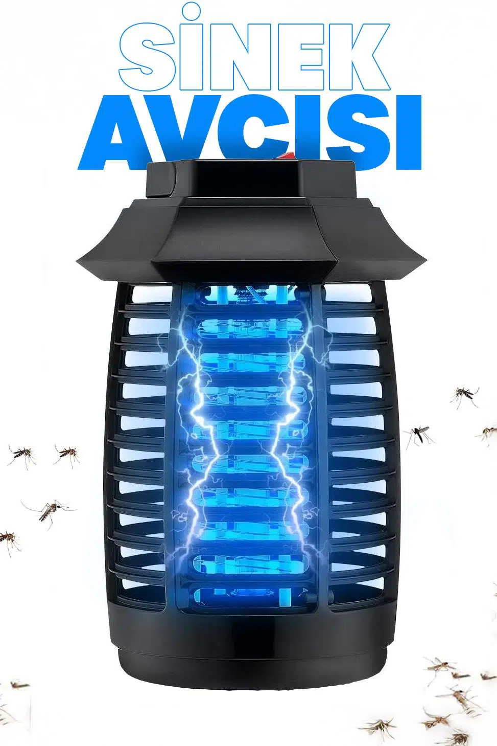 UV Işıklı Elektrikli Sinek Öldürücü Askılı Kulplu İç Dış Mekan Kablolu Sessiz Koku Yapmaz