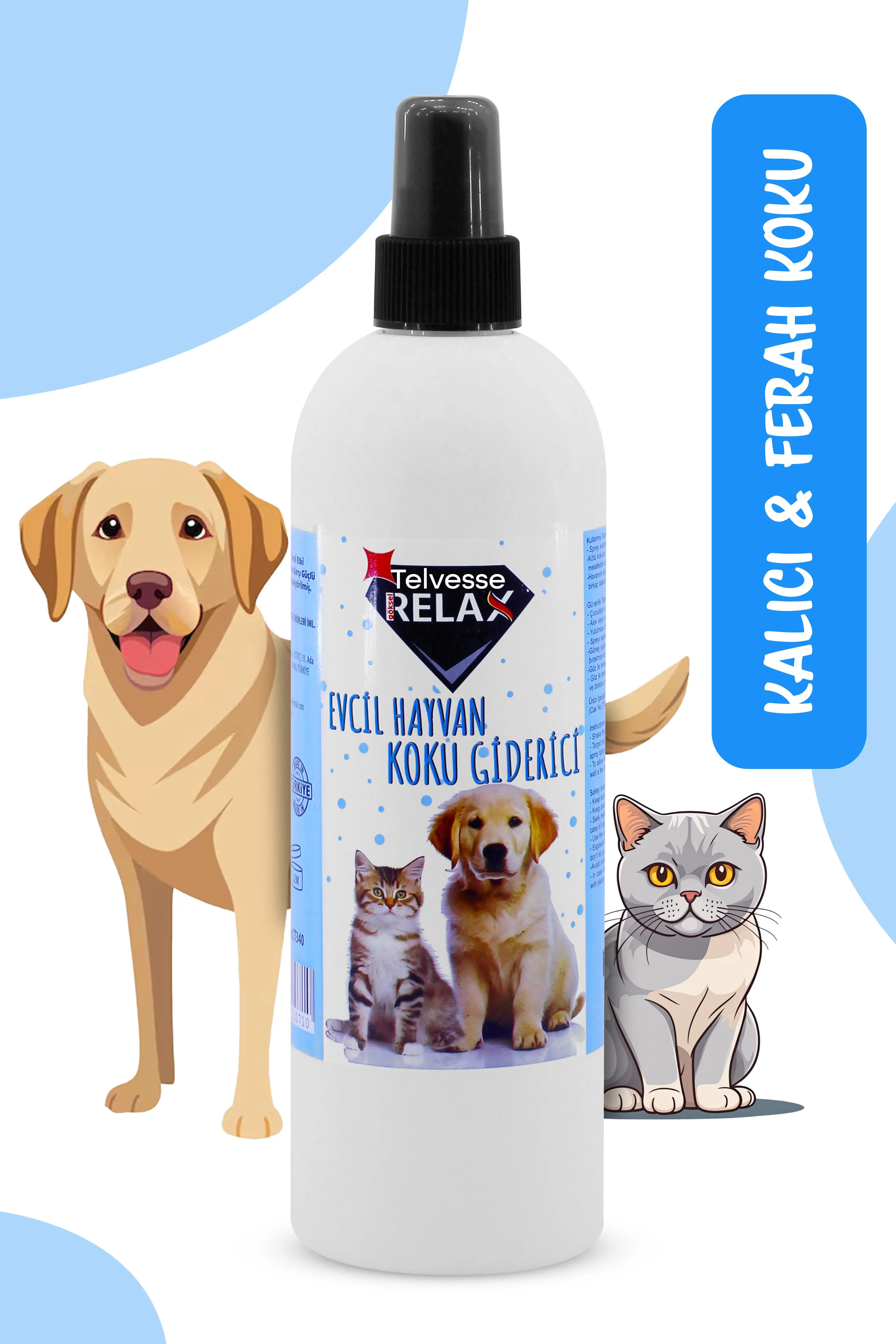 Relax Evcil Hayvan ve Kötü Koku Giderici Sprey PET Freş Oda Kokusu Hoş Fresh Kokulu 400 mL