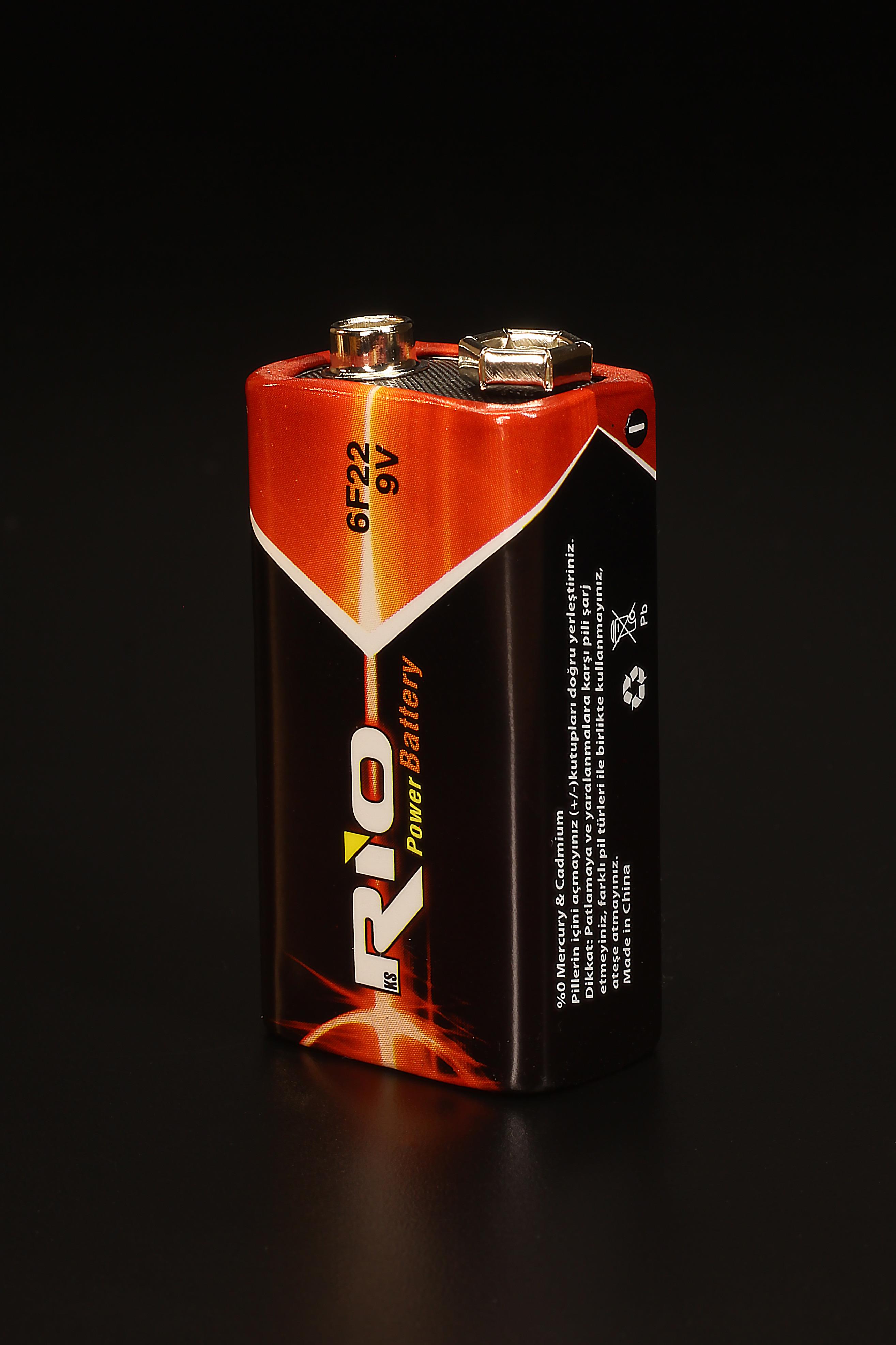 Rio 20li 9V Volt Kare Pil Elektronik Pili Çinko Karbon Pil Zn-C 9 V Rio 20li 9V Volt Kare Pil Elektronik Pili Çinko Karbon Pil Zn-C 9 V