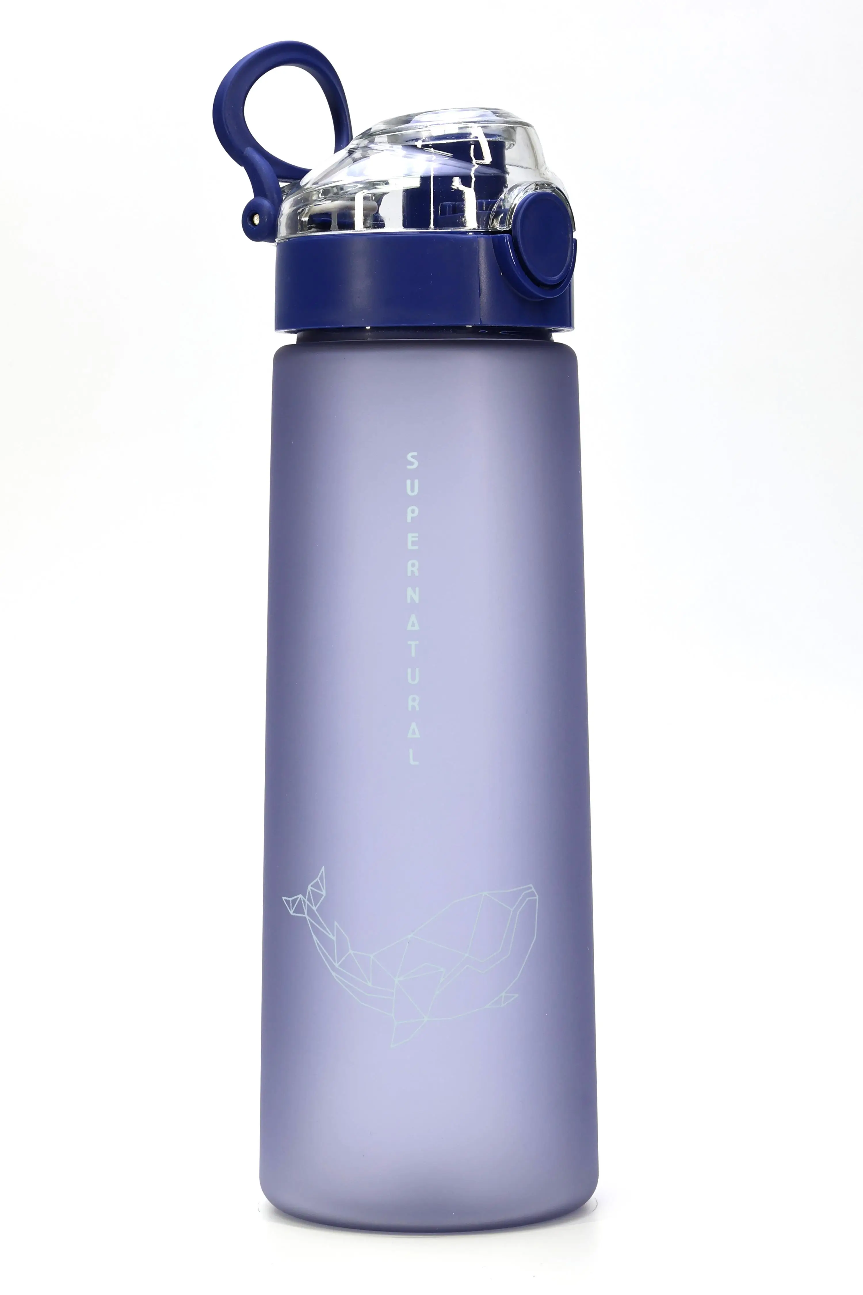 Su Matarası Tritan Geniş Ağız Su Şişesi Luxury Spor Matarası Suluğu BPAsız 730 mL Mavi 0110