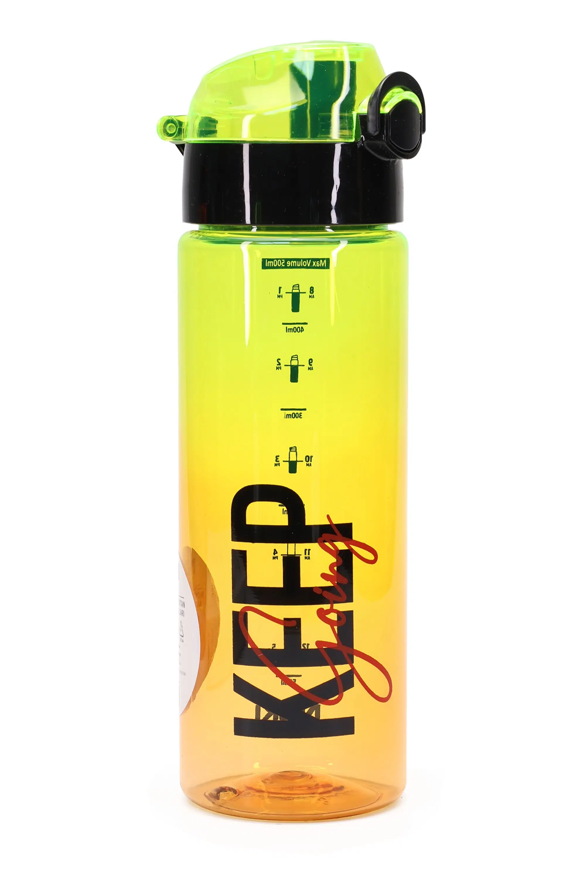 Su Matarası Tritan Geniş Ağız Su Şişesi Keep Spor Matarası Suluğu BPAsız 550 mL Sarı 0100