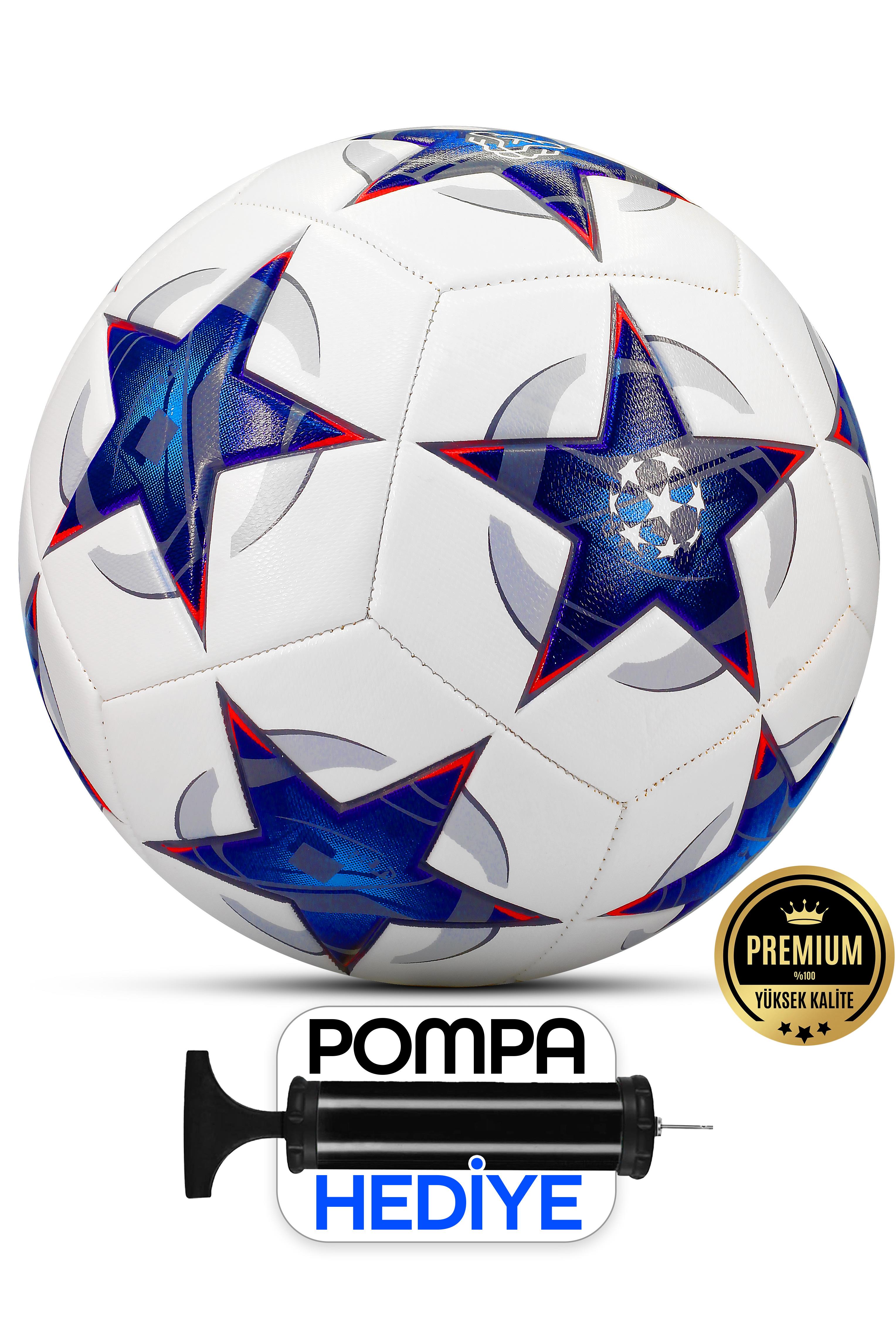 Telvesse Futbol Topu Şampiyonlar Ligi Pompalı Sert Zemin Halı Saha Futbol Topu No:5 Mavi 034 Telvesse Futbol Topu Şampiyonlar Ligi Pompalı Sert Zemin Halı Saha Futbol Topu No:5 Mavi 034