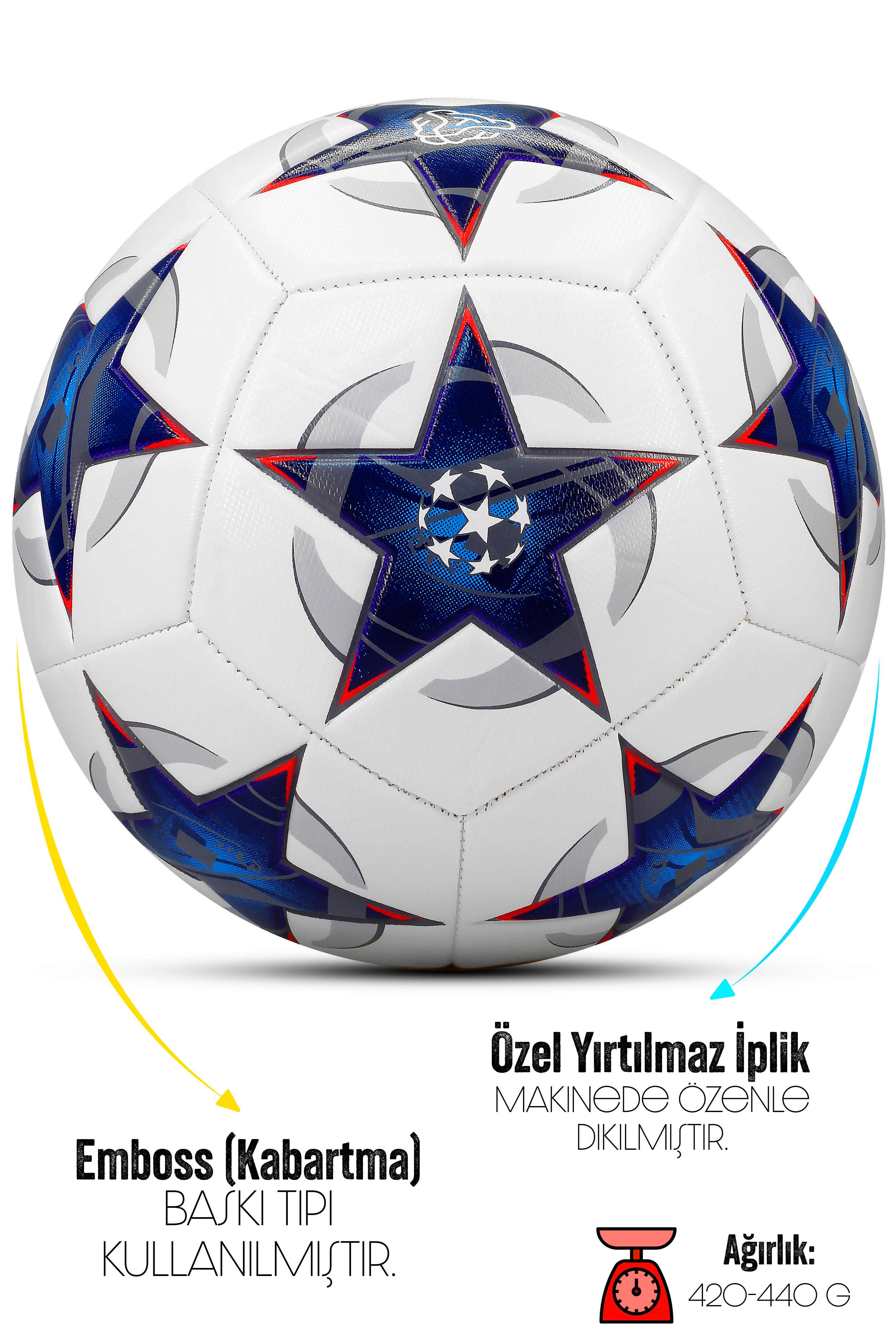 Telvesse Futbol Topu Şampiyonlar Ligi Pompalı Sert Zemin Halı Saha Futbol Topu No:5 Mavi 034 Telvesse Futbol Topu Şampiyonlar Ligi Pompalı Sert Zemin Halı Saha Futbol Topu No:5 Mavi 034