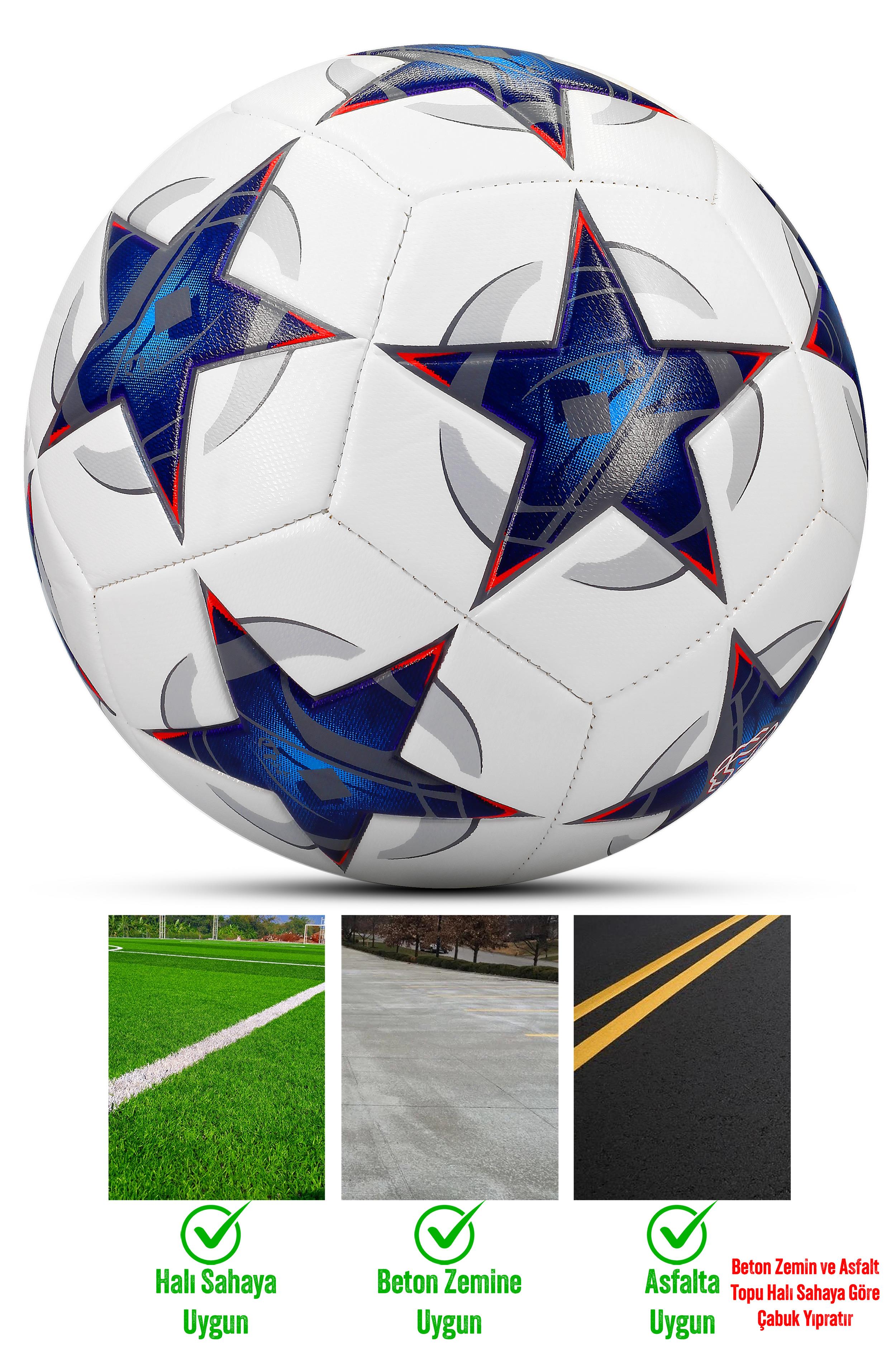 Telvesse Futbol Topu Şampiyonlar Ligi Pompalı Sert Zemin Halı Saha Futbol Topu No:5 Mavi 034 Telvesse Futbol Topu Şampiyonlar Ligi Pompalı Sert Zemin Halı Saha Futbol Topu No:5 Mavi 034
