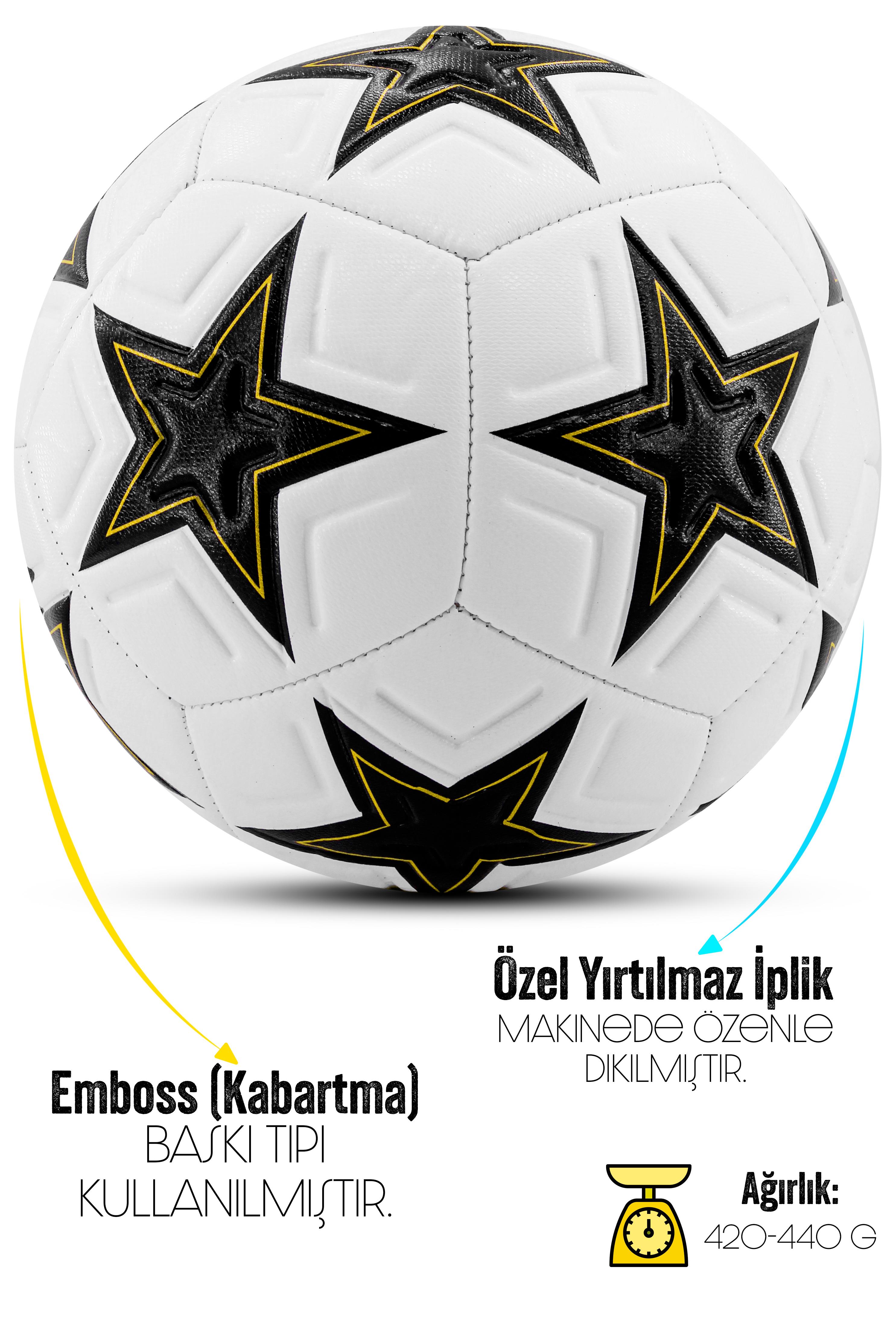 Telvesse Futbol Topu Şampiyonlar Ligi Pompalı Set Dayanıklı Sert Zemin Halı Saha Futbol Topu 341 Telvesse Futbol Topu Şampiyonlar Ligi Pompalı Set Dayanıklı Sert Zemin Halı Saha Futbol Topu 341