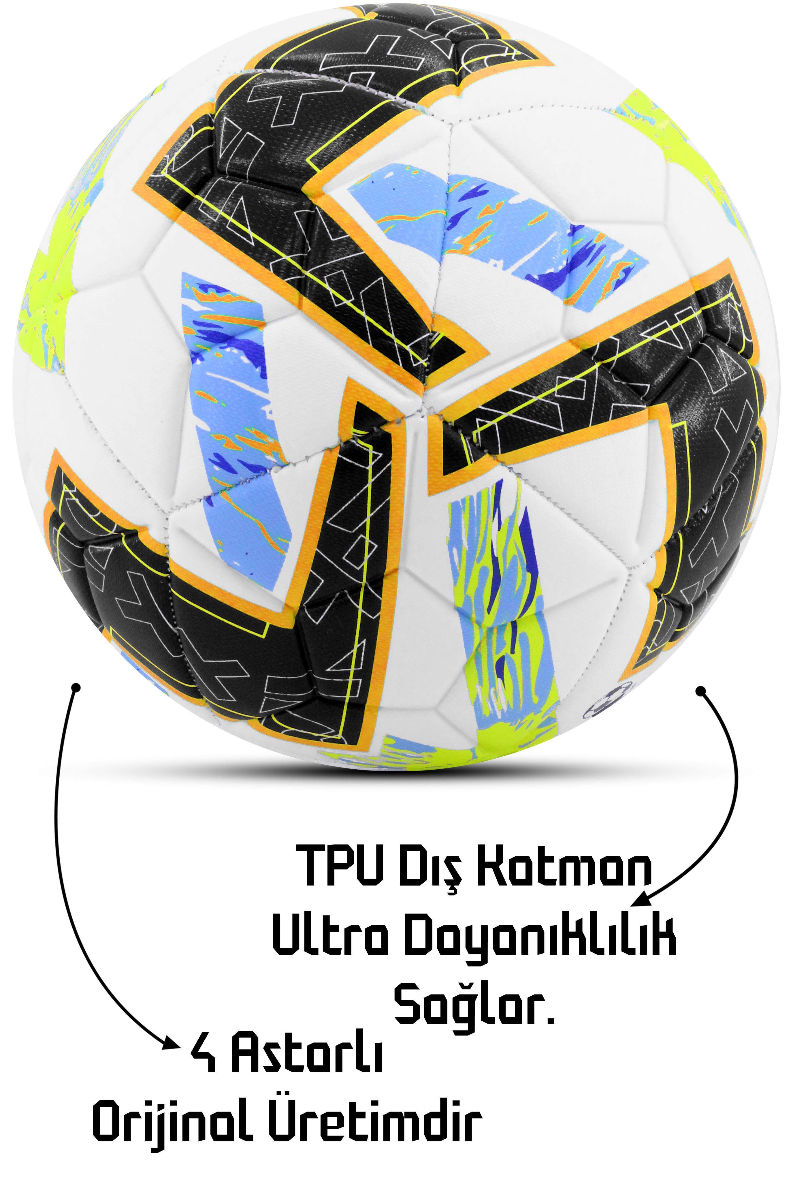 Telvesse Orijinal Futbol Topu Lightning Pompalı Sert Zemin Halı Saha Futbol Topu Hibrit No:5 Telvesse Orijinal Futbol Topu Lightning Pompalı Sert Zemin Halı Saha Futbol Topu Hibrit No:5