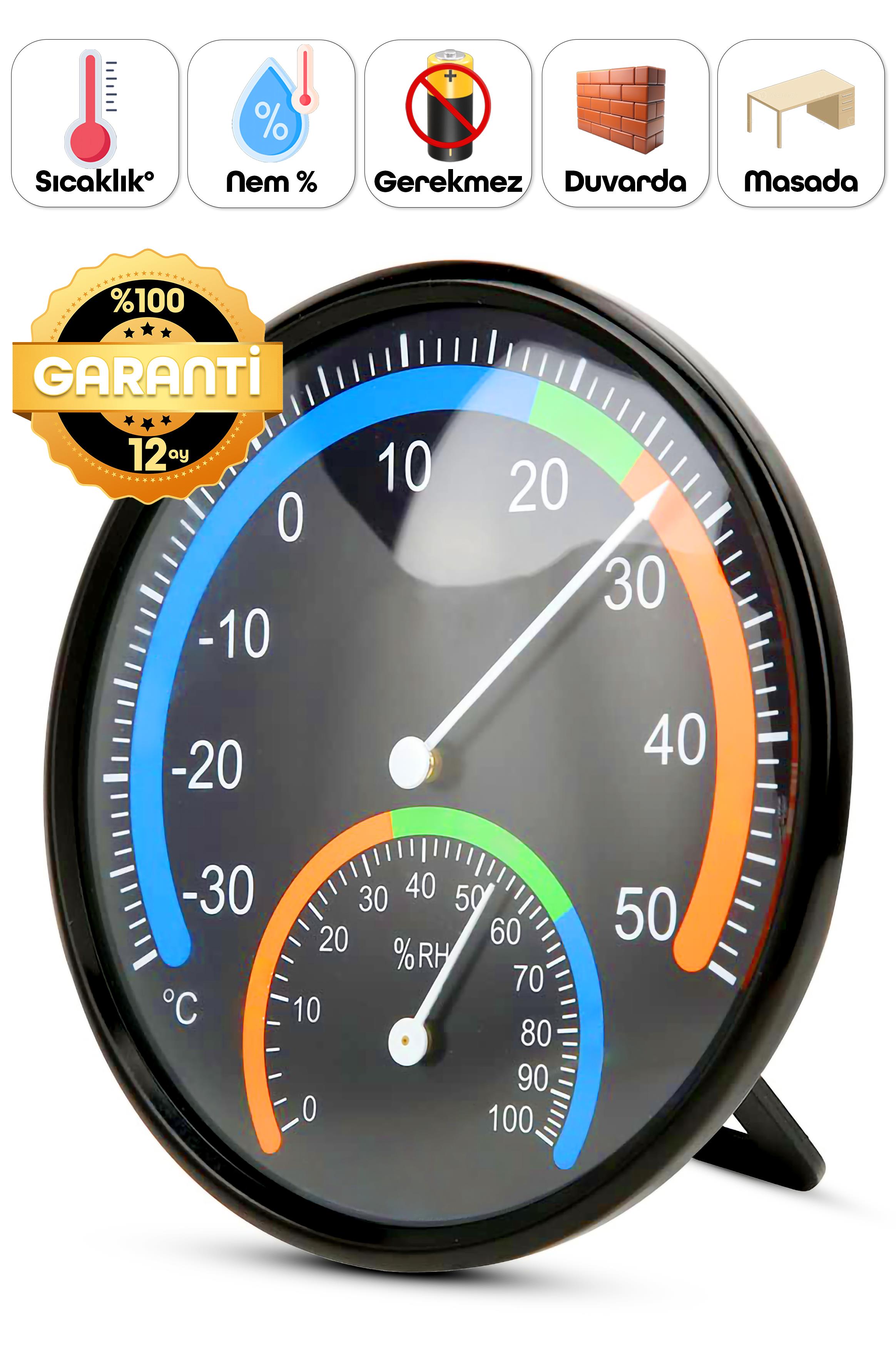 Termometre Nem Ölçer Mekanik Pil Gerektirmez Oda Sıcaklık Duvar Masaüstü Isı Nem Göstergesi 3230 Termometre Nem Ölçer Mekanik Pil Gerektirmez Oda Sıcaklık Duvar Masaüstü Isı Nem Göstergesi 3230