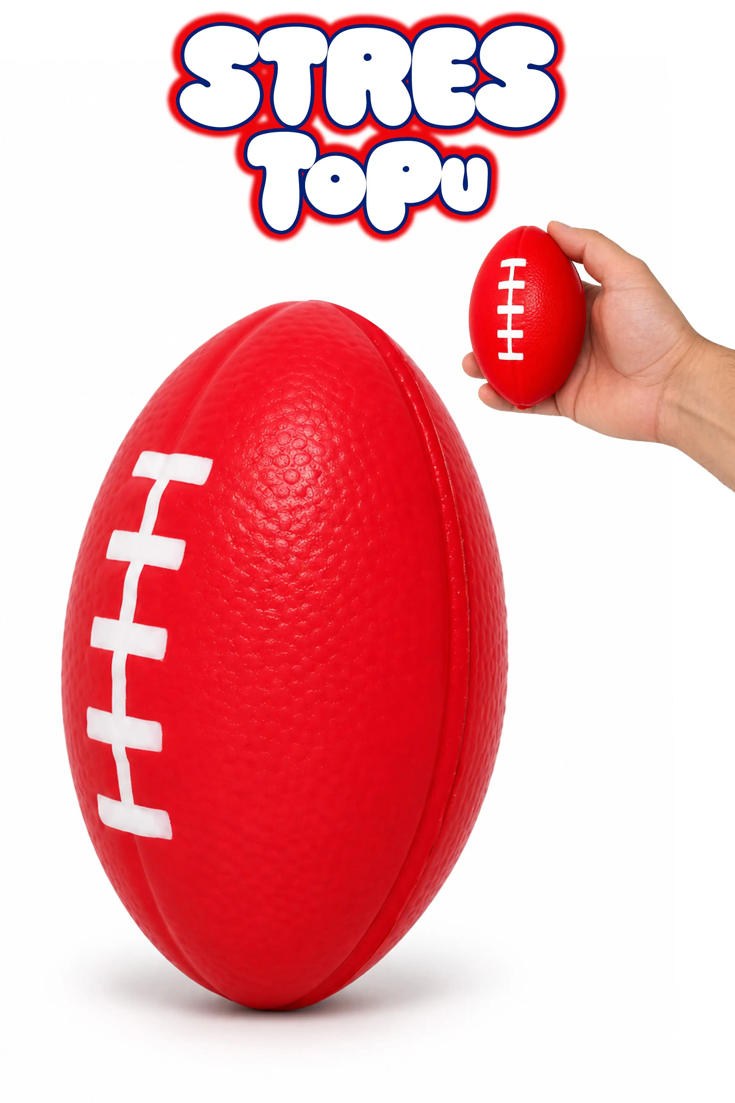 Zıplayan Stres Topu Rugby Amerikan Futbolu Topu Bahçe Oyuncağı Stres Topu 3421